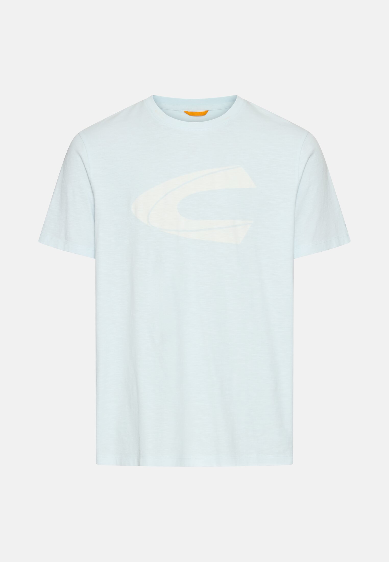 Herren T-Shirt mit reflektierenden Details Himmelblau frontal vorn