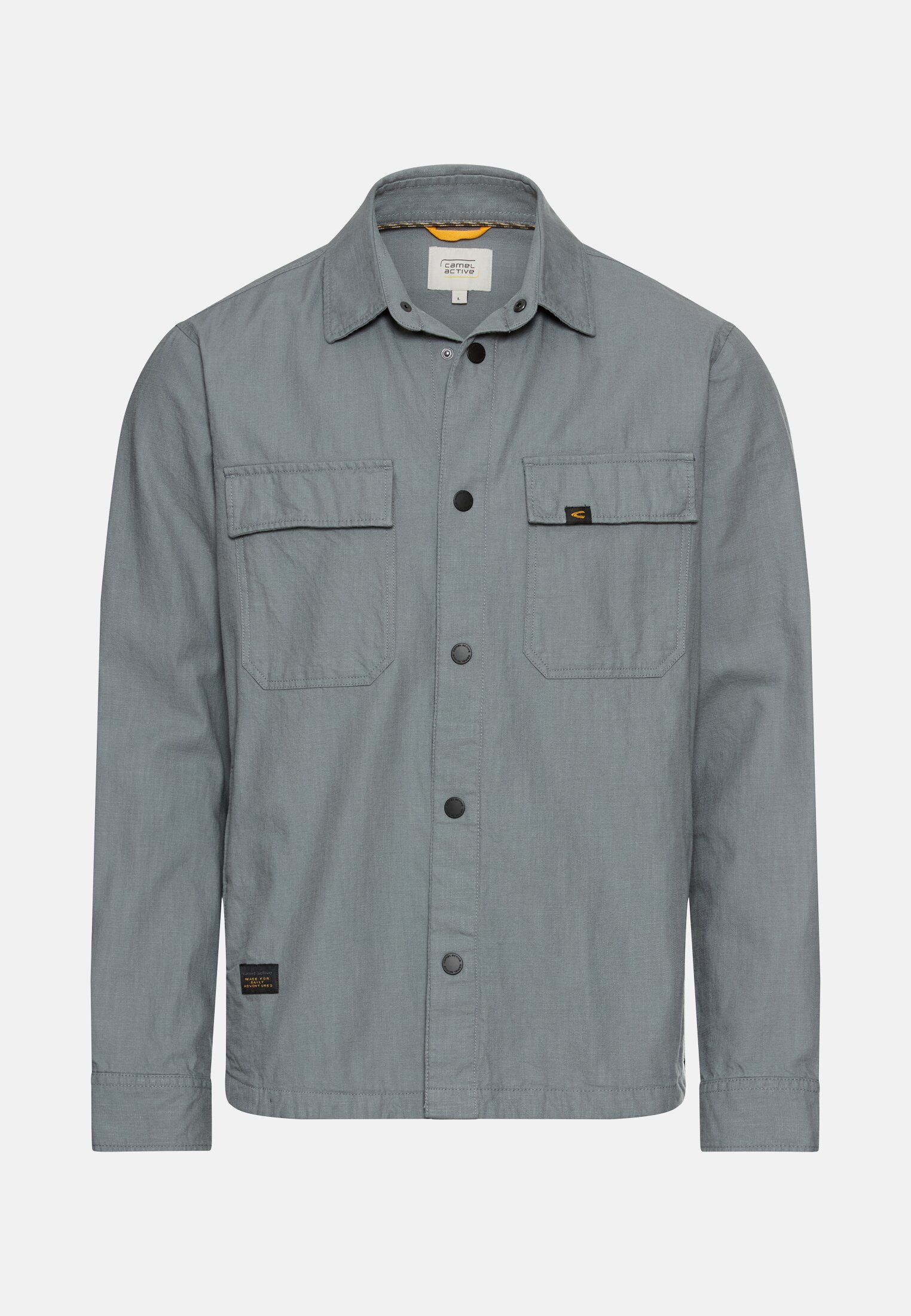 Men Overshirt with pockets Storm Blue frontal front
