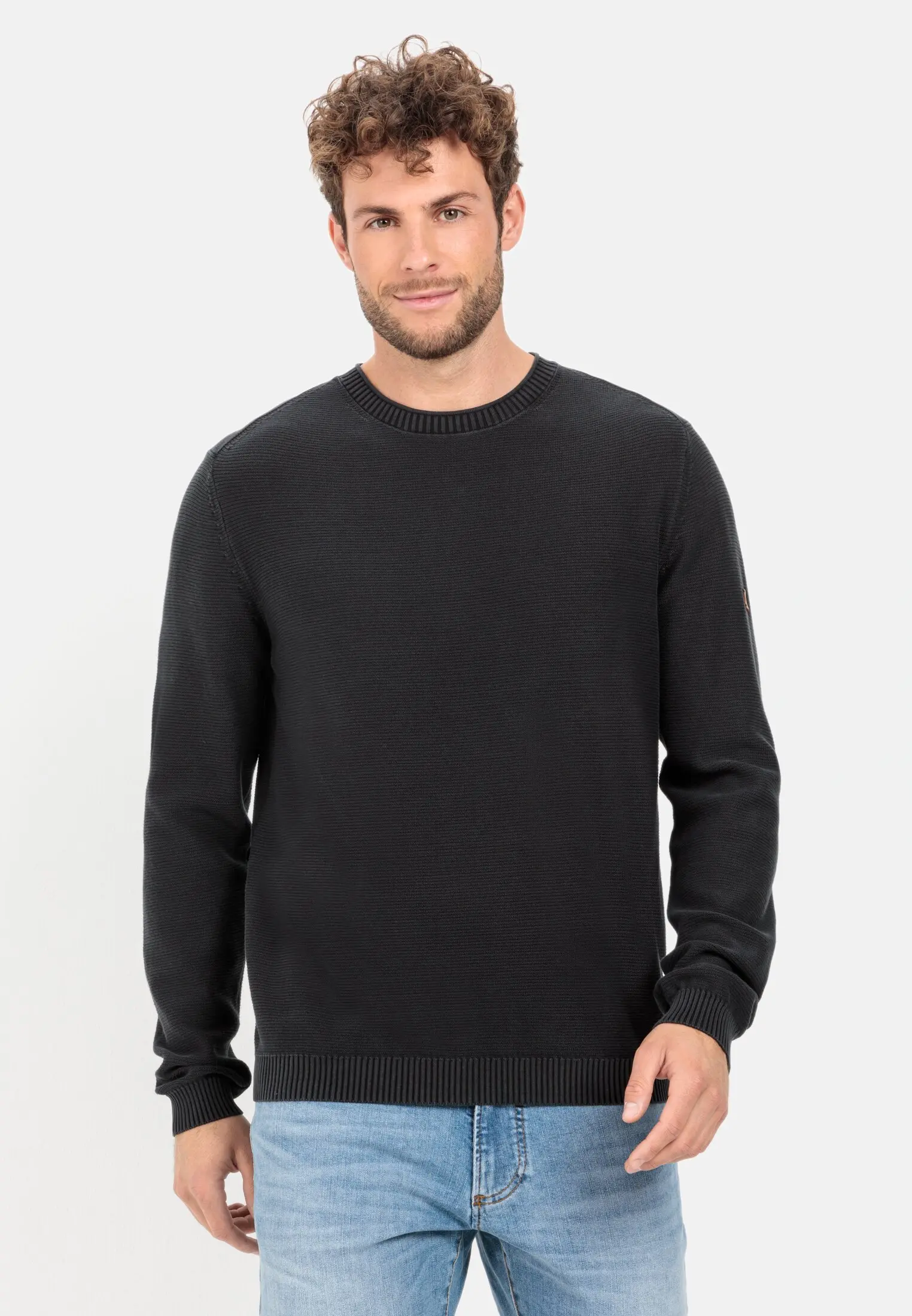 Strickpullover für Herren in Schwarz | S | camel active