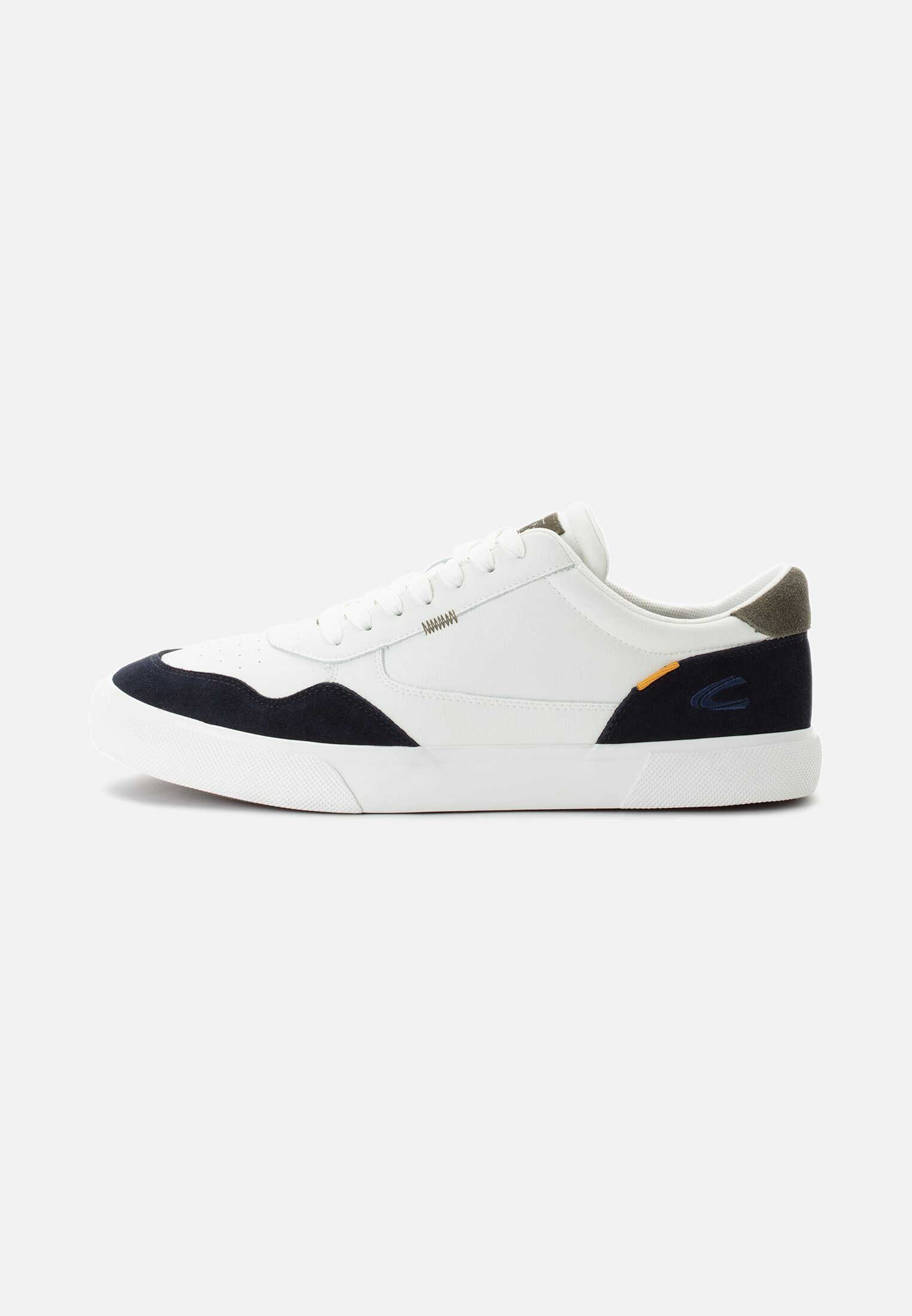 Herren Sneaker aus Leder Weiß Grau frontal vorn