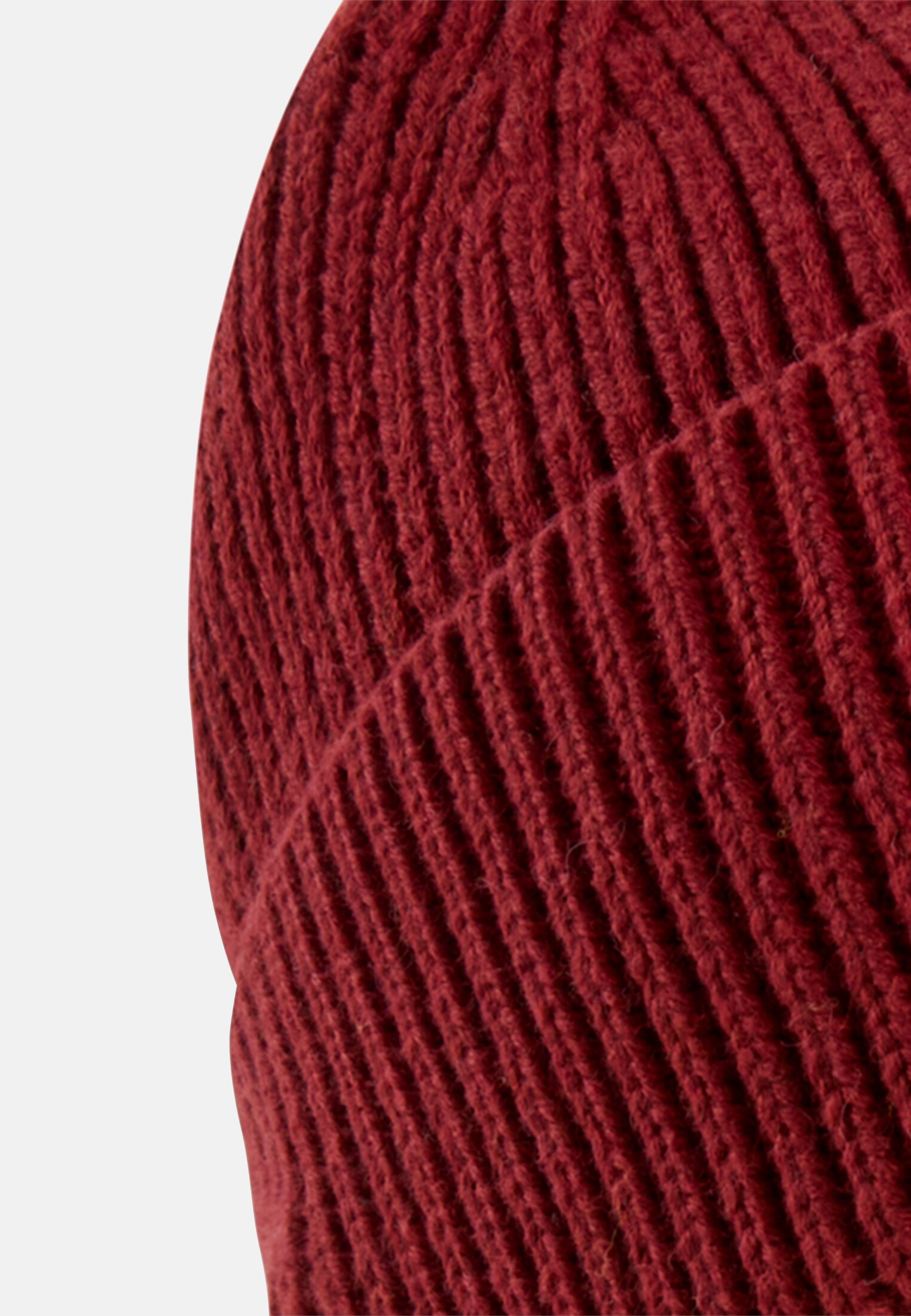 Men Beanie made from a cotton-cashmere blend Amber red front close