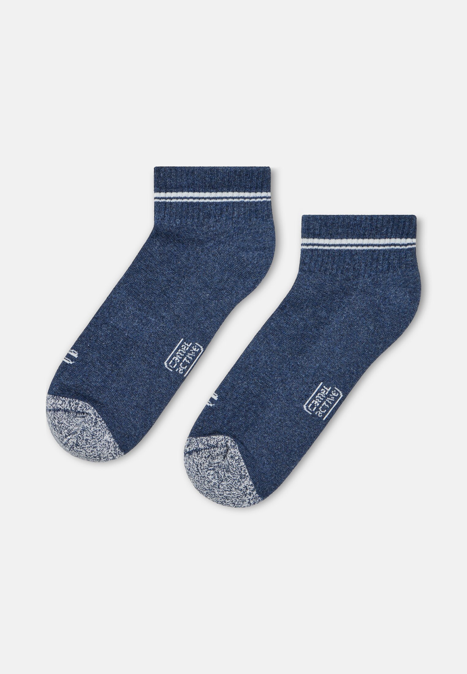 Herren Sneakersocken mit Baumwollmix Dunkelblau vorne nah