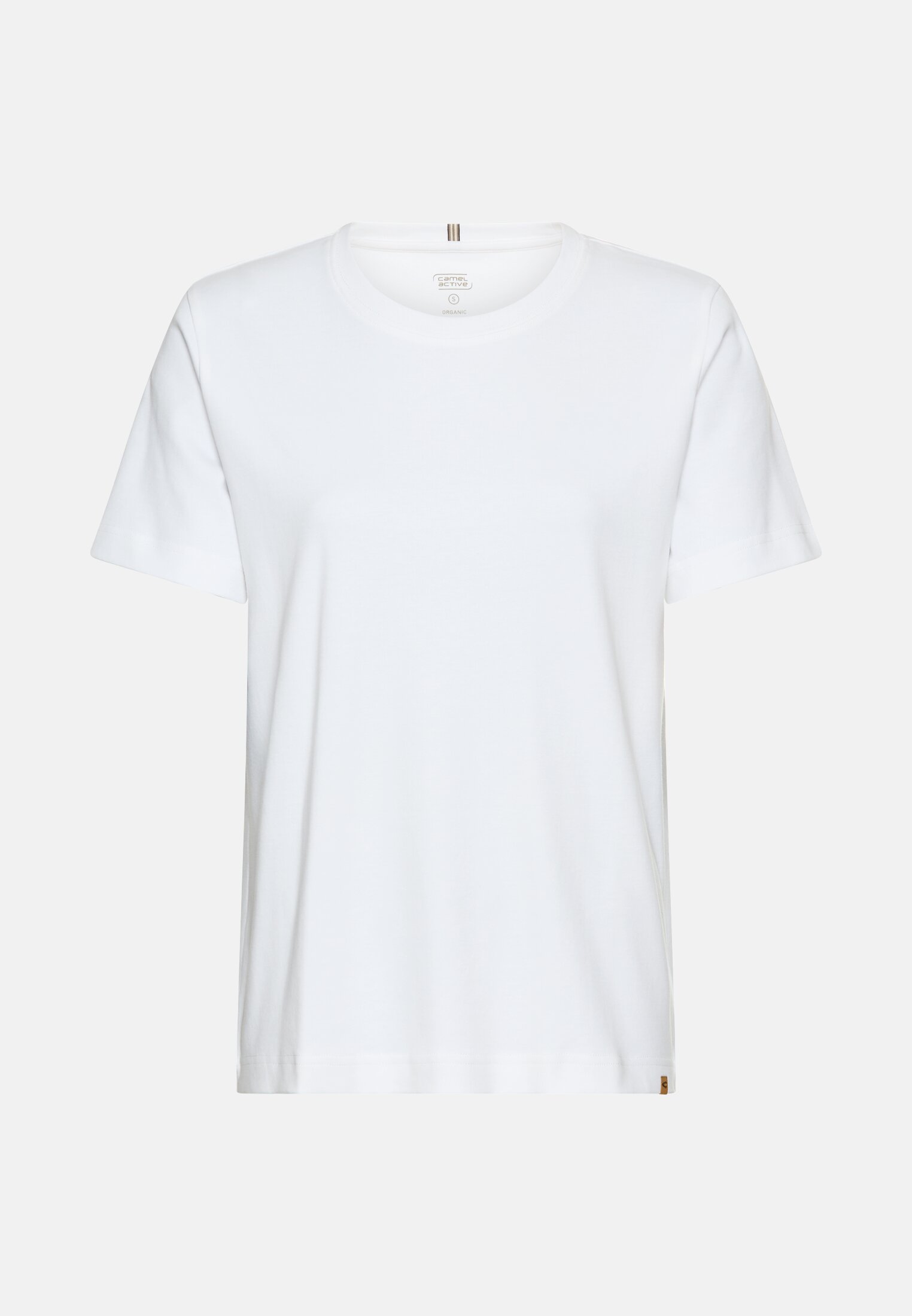 Damen T-Shirt aus reiner Baumwolle Milchweiß frontal vorn
