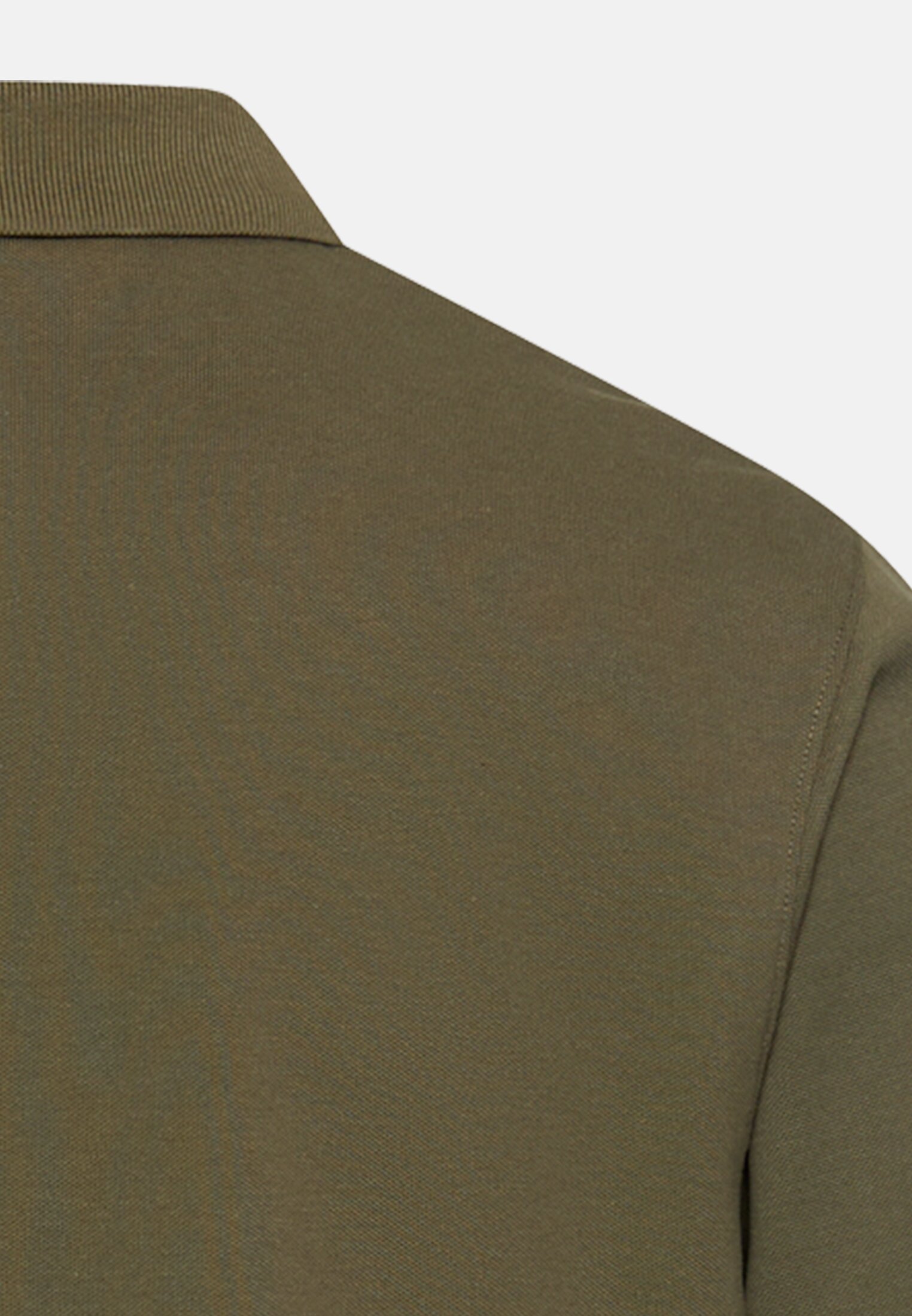 Herren Poloshirt mit Kontrastdetails Grün hinten nah