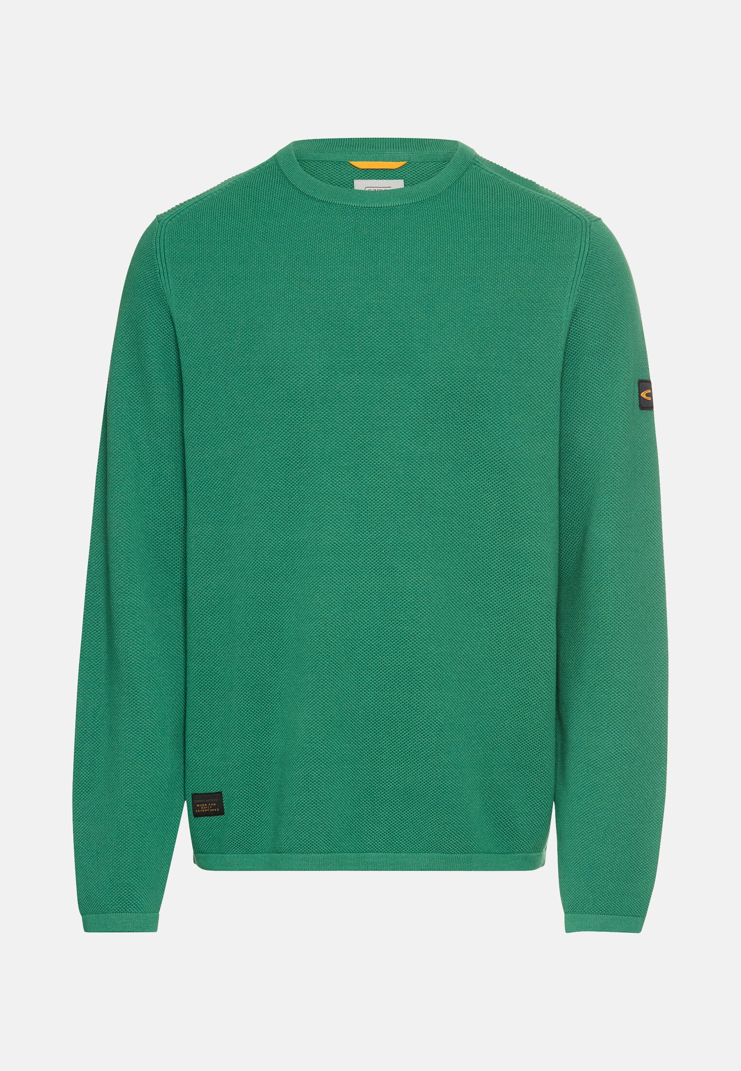 Herren Pullover aus reiner Baumwolle Tannengrün frontal vorn