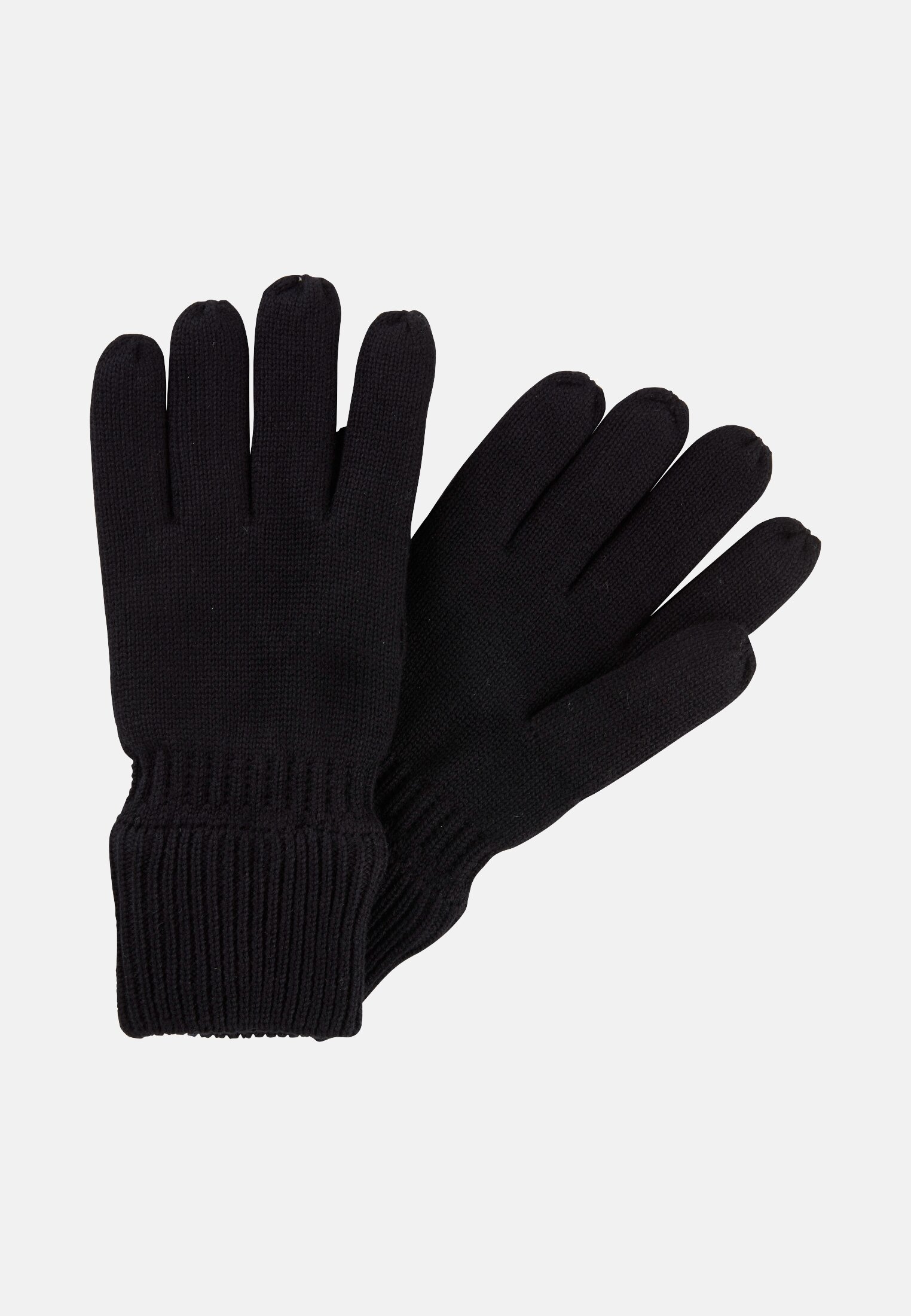 Heren Handschoenen van puur katoen Zwart frontaal voor