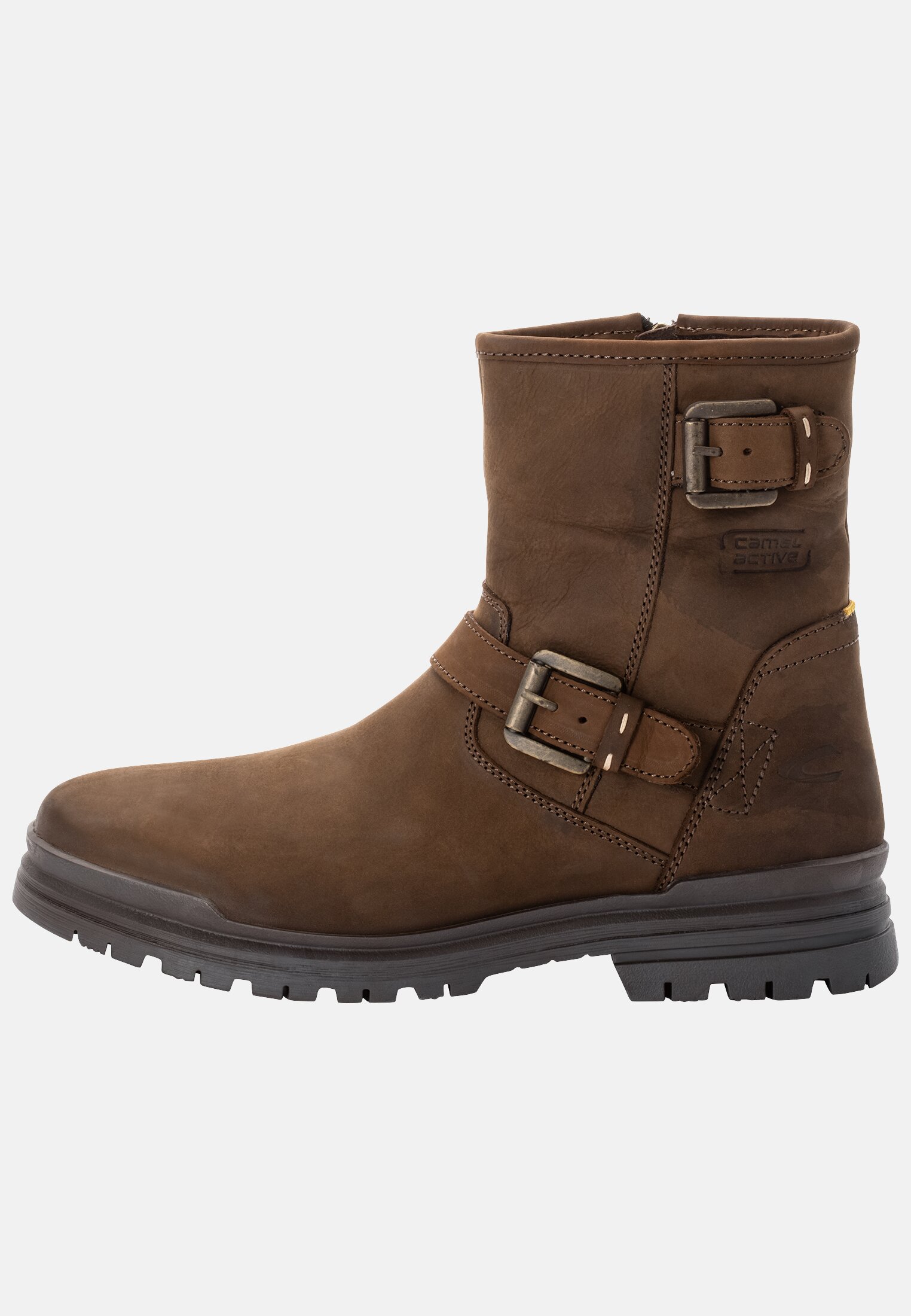 Men Boot made of genuine cowhide Brown frontal front