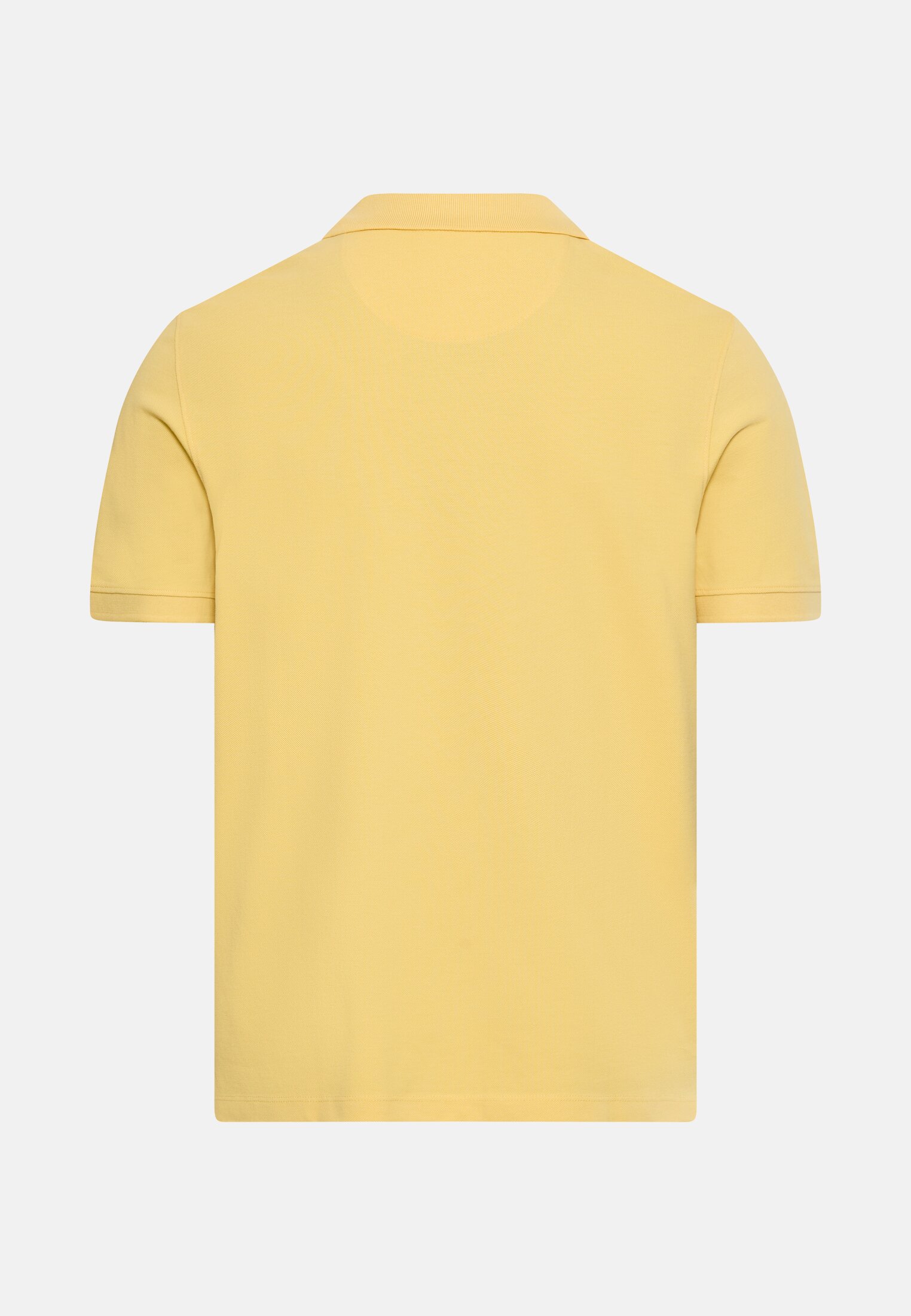 Heren Poloshirt met korte knoopsluiting Geel frontaal achter