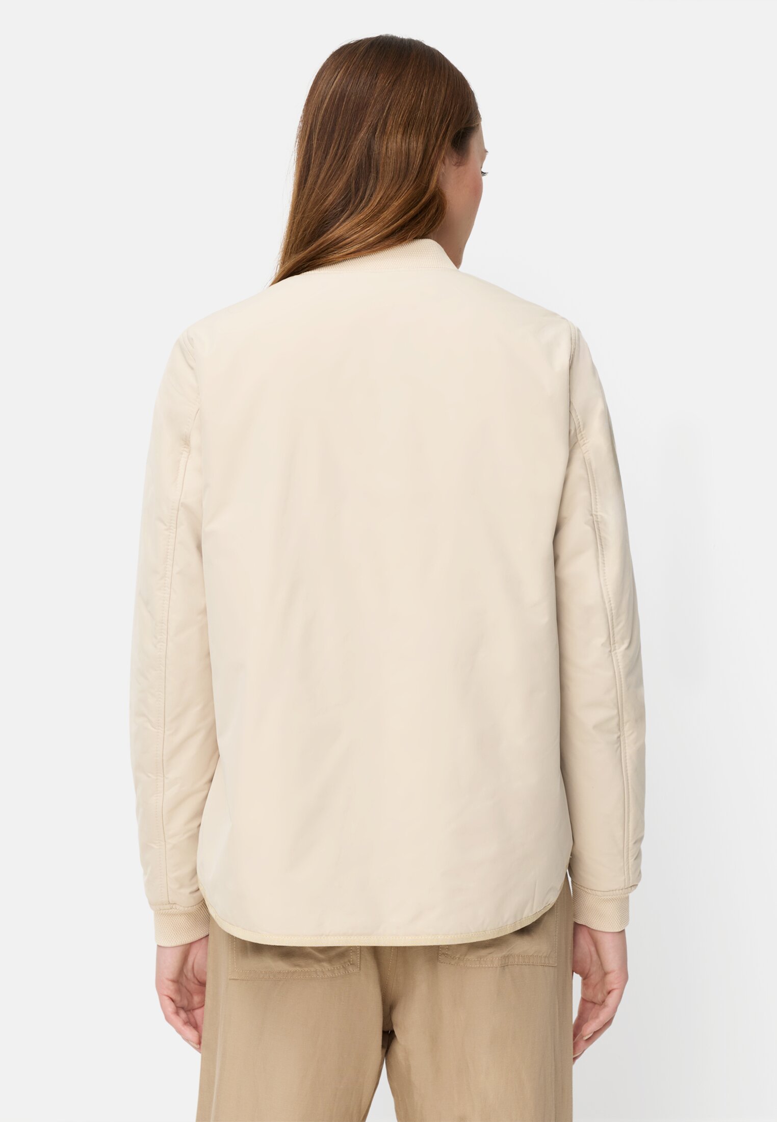 Damen Jacke mit 2-Wege-Reißverschluss Eiche getragen hinten