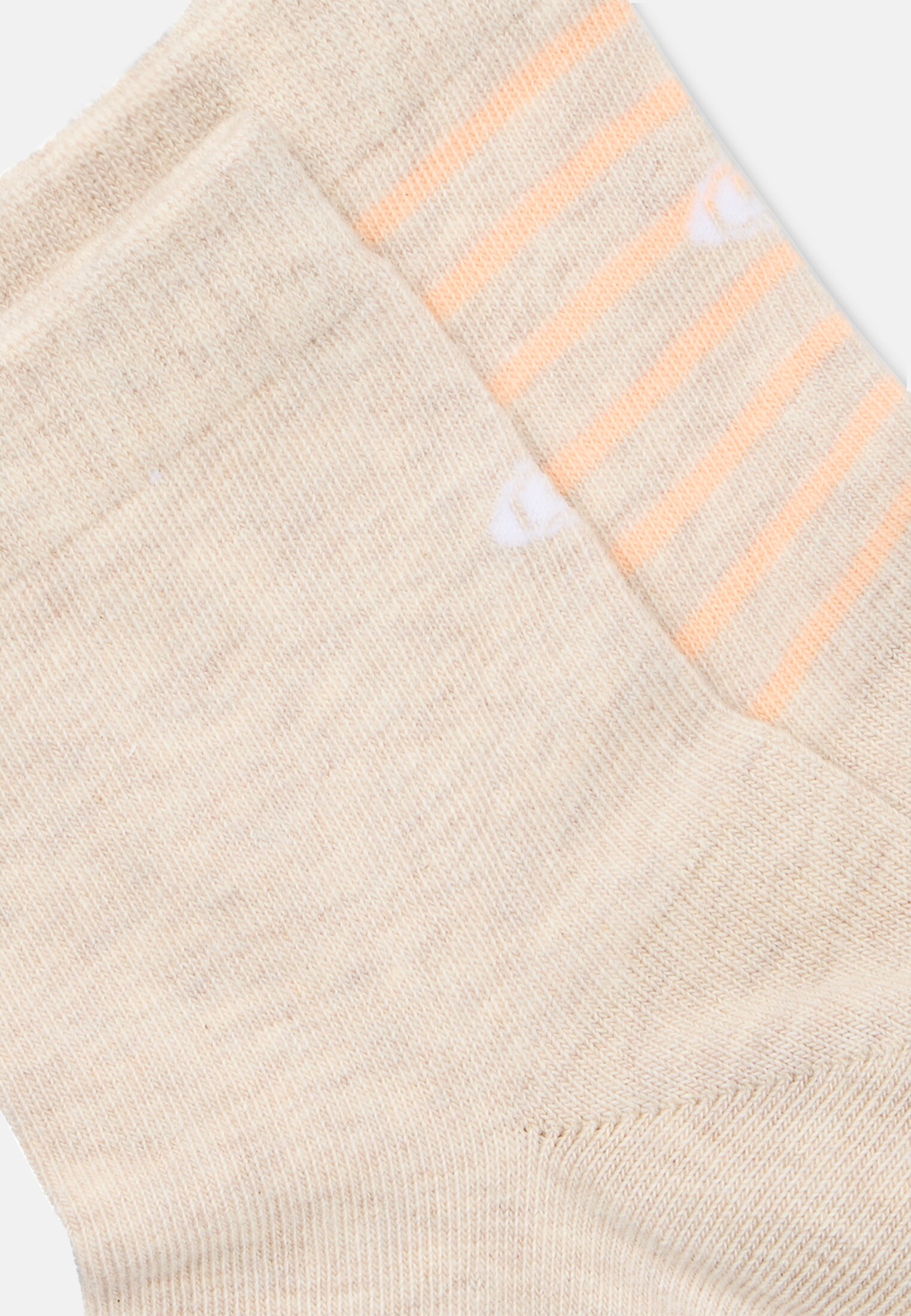 Women Striped socks made from a cotton blend Beige close back