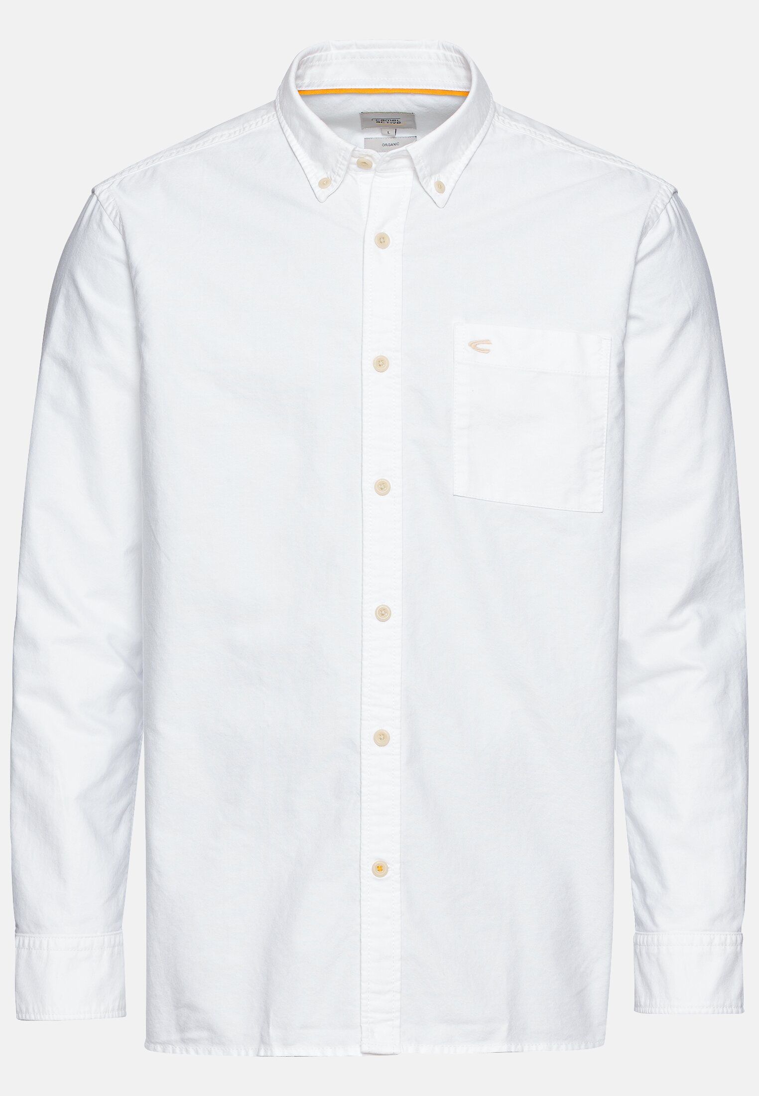 Herren Oxford Hemd aus zertifiziertem Organic Cotton Weiß frontal vorn
