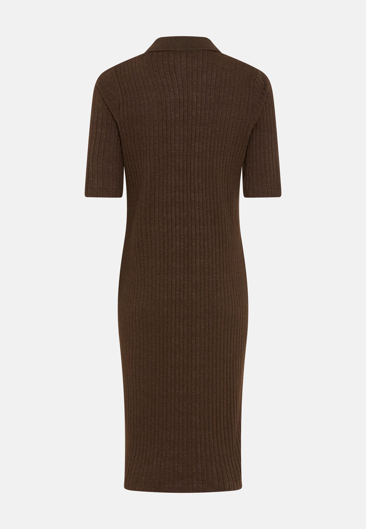 Damen Kleid aus Baumwollgemisch Braun frontal hinten