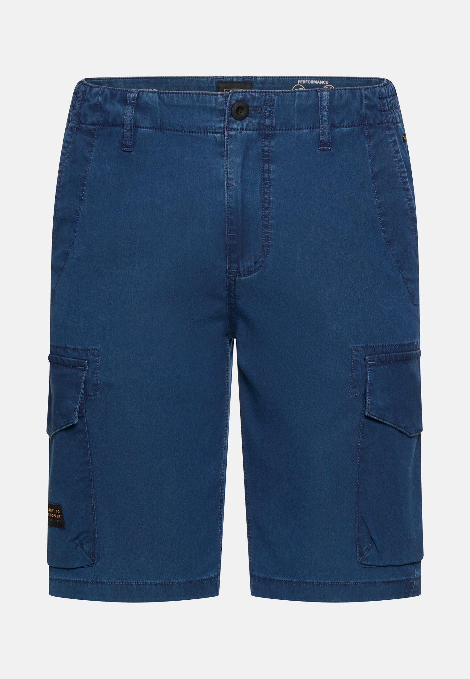 Men Cargo shorts with zipper Indigo Blue frontal front