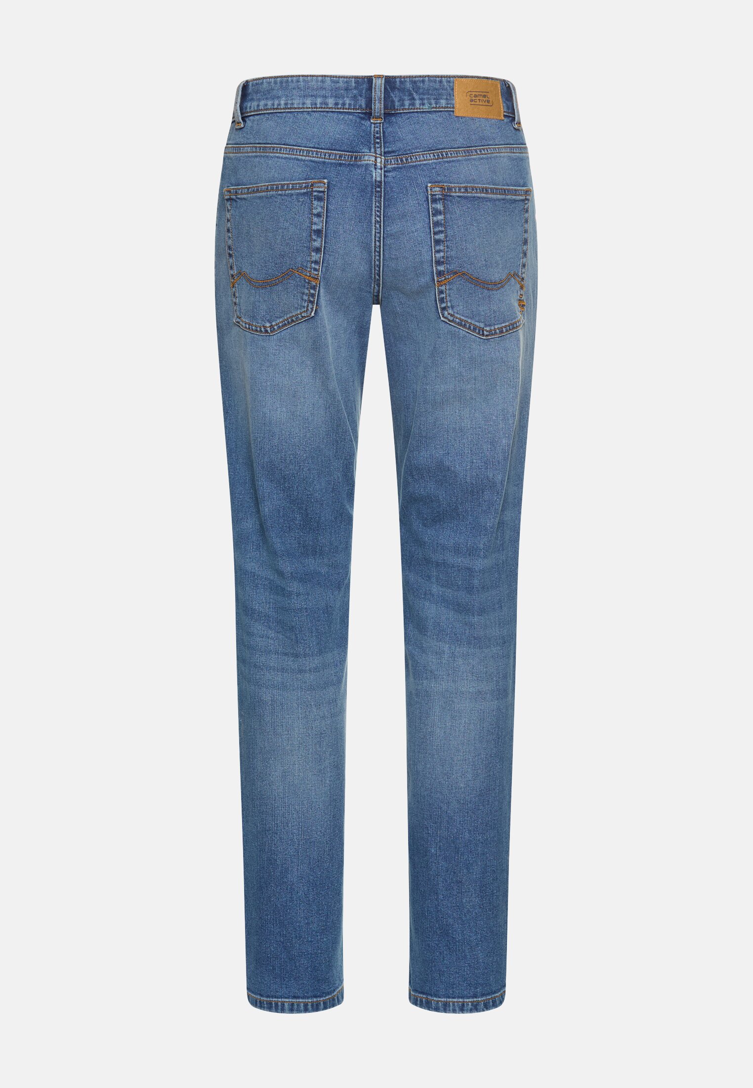 Herren Regular Fit 5-Pocket Hose Blau frontal hinten