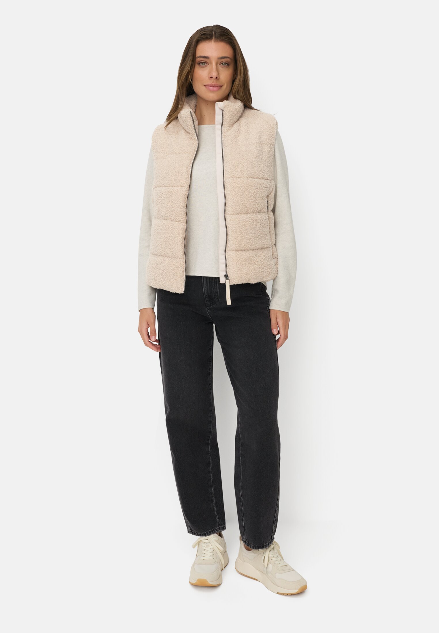 Vrouwen Teddybodywarmer met ritszakken Haver gedragen voor lichaam compleet