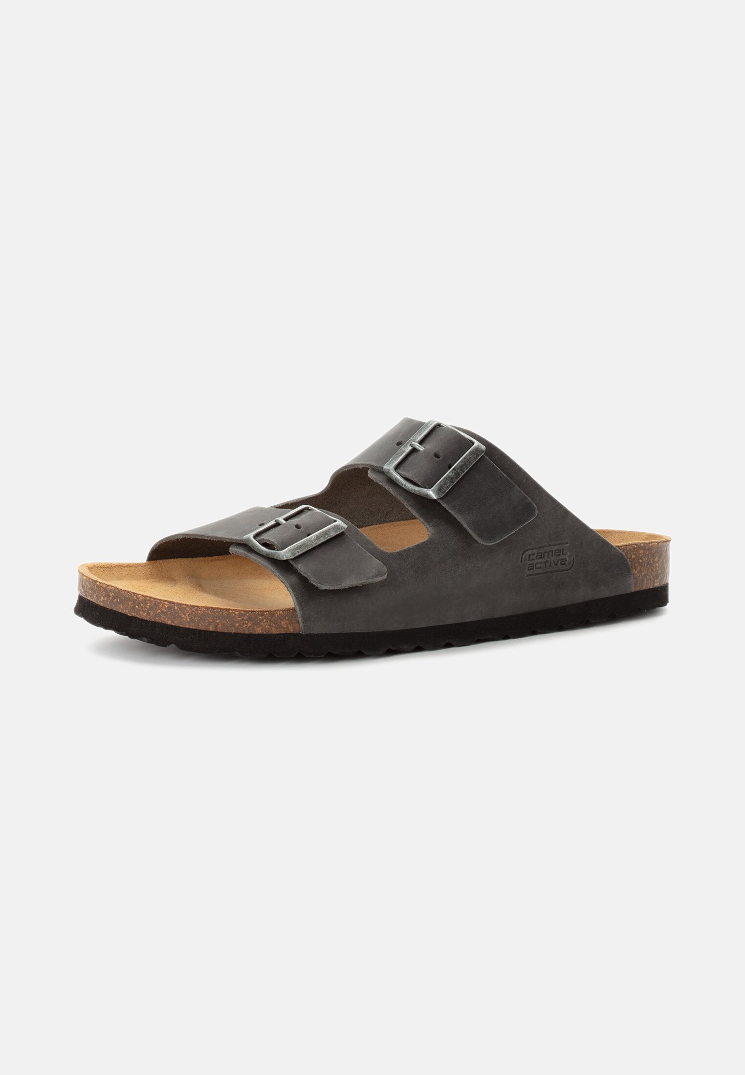 MI_54BOA01-0400-230_2G-00 Herren Sandalen aus Rindsleder Schwarz frontal hinten