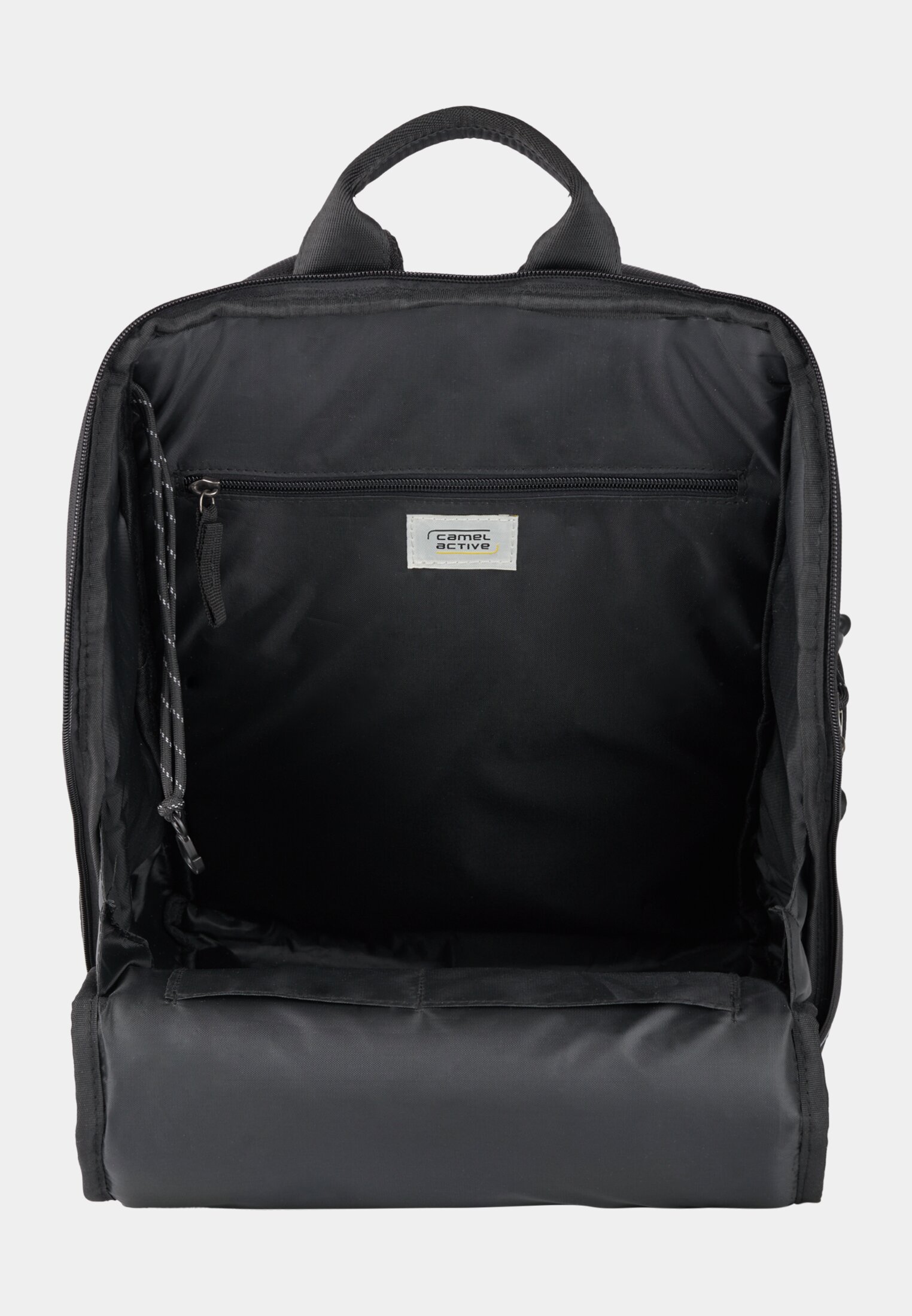 Men CONNECT backpack with side zippered compartments Black front close