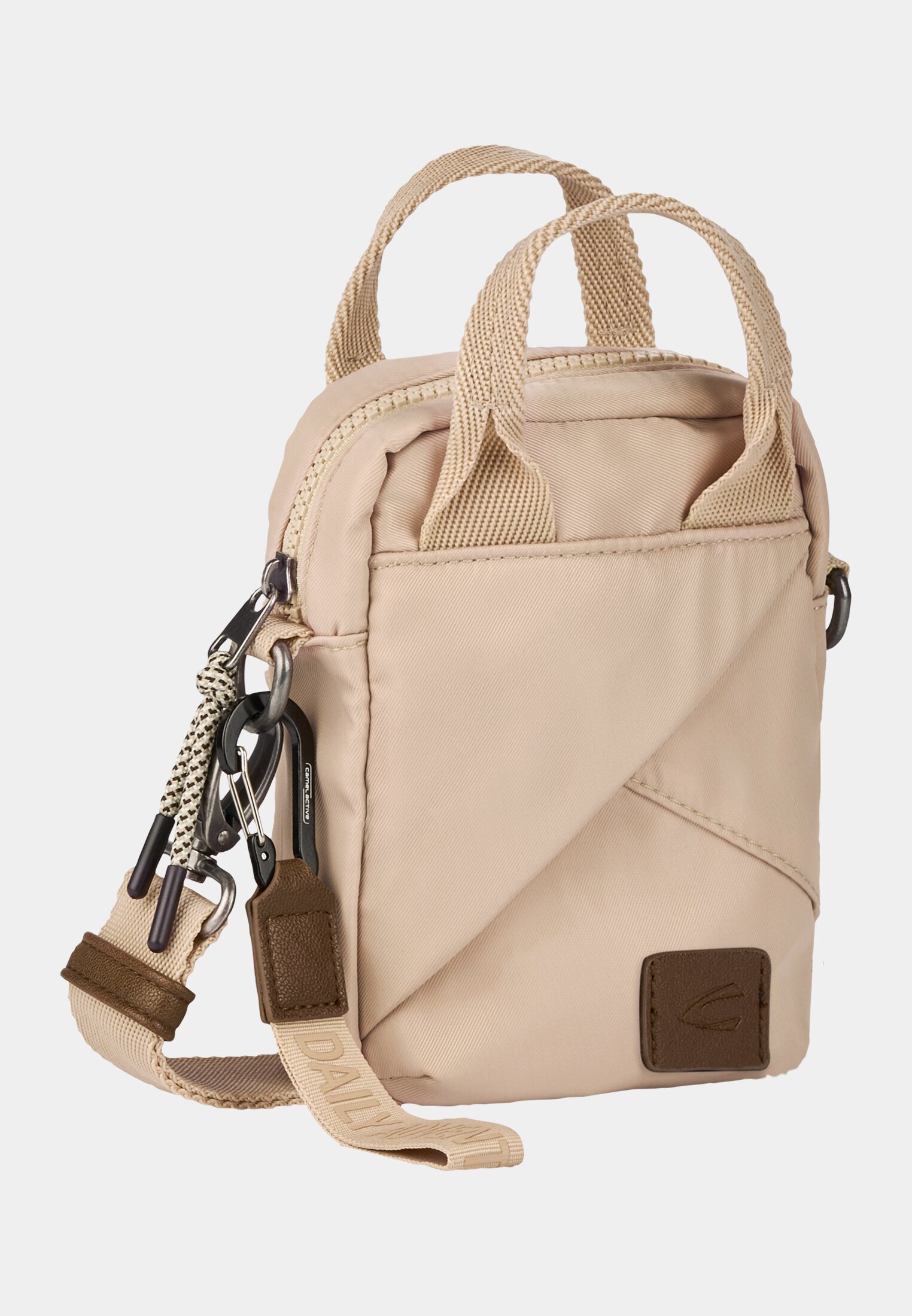 Vrouwen AURUM mobiele telefoonhoesje met verstelbare schouderriem Beige frontaal voor