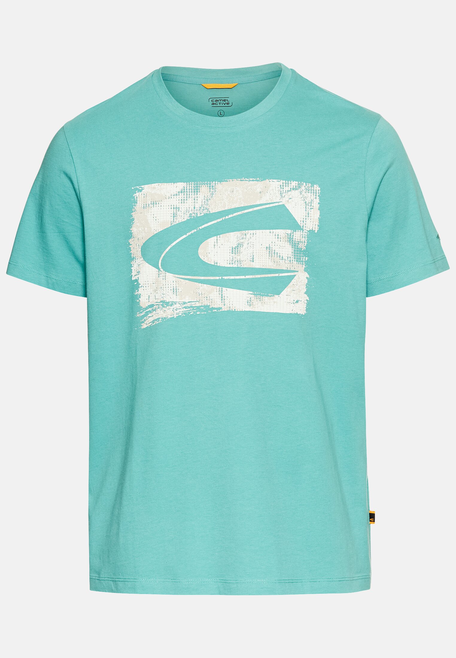 Men T-shirt made from organic cotton Agave Green frontal front