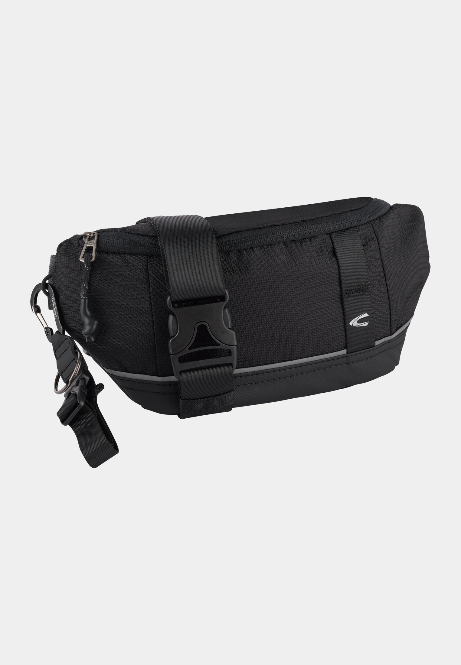 Men CONNECT fanny pack with reflective details Black frontal front