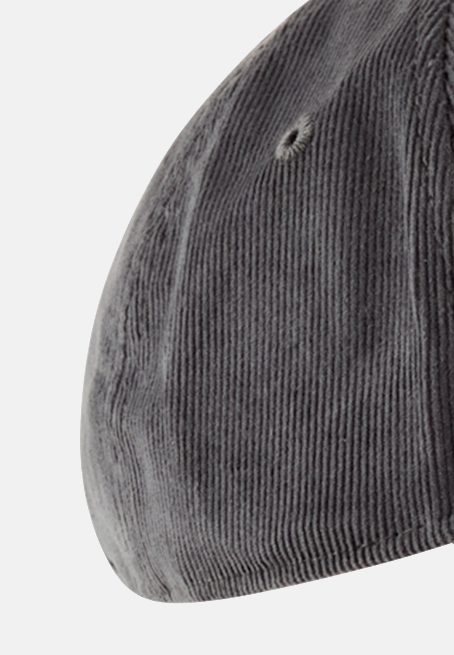 Men 6-panel cap made of corduroy Stone gray front close