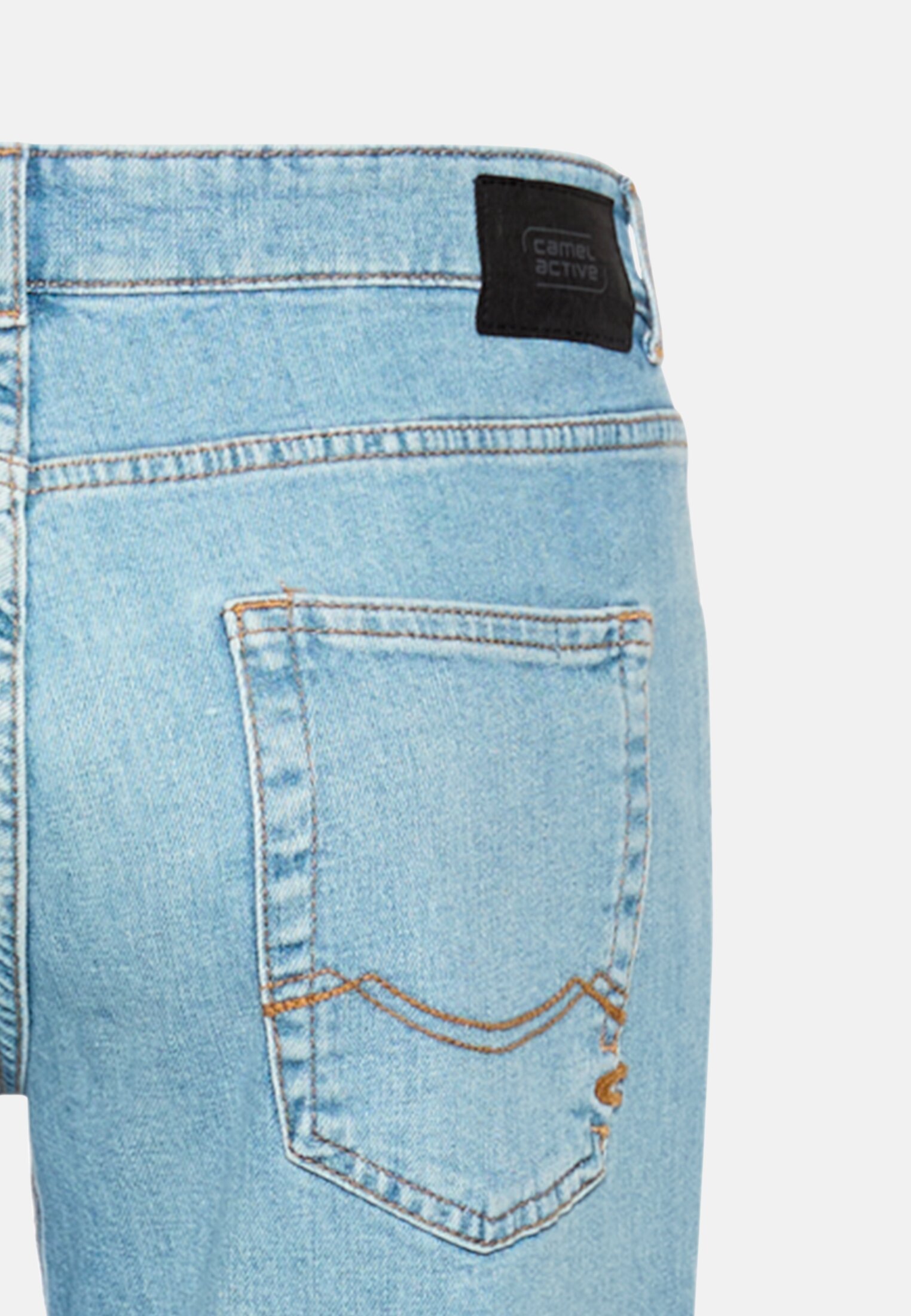 Men 5 Pocket Slim Fit Jeans Light Blue close back