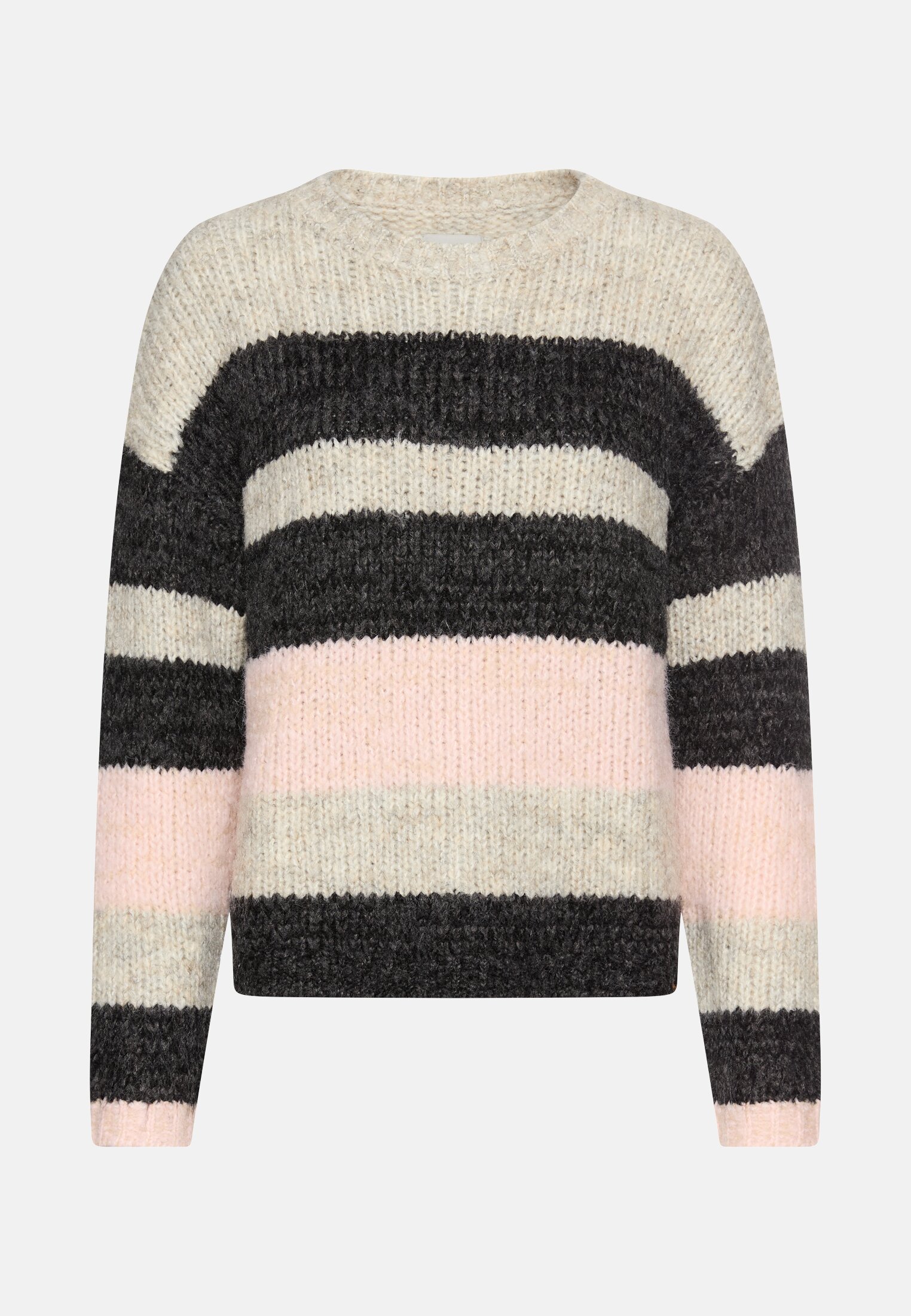 Women Soft sweater in boxy fit Caviar frontal front