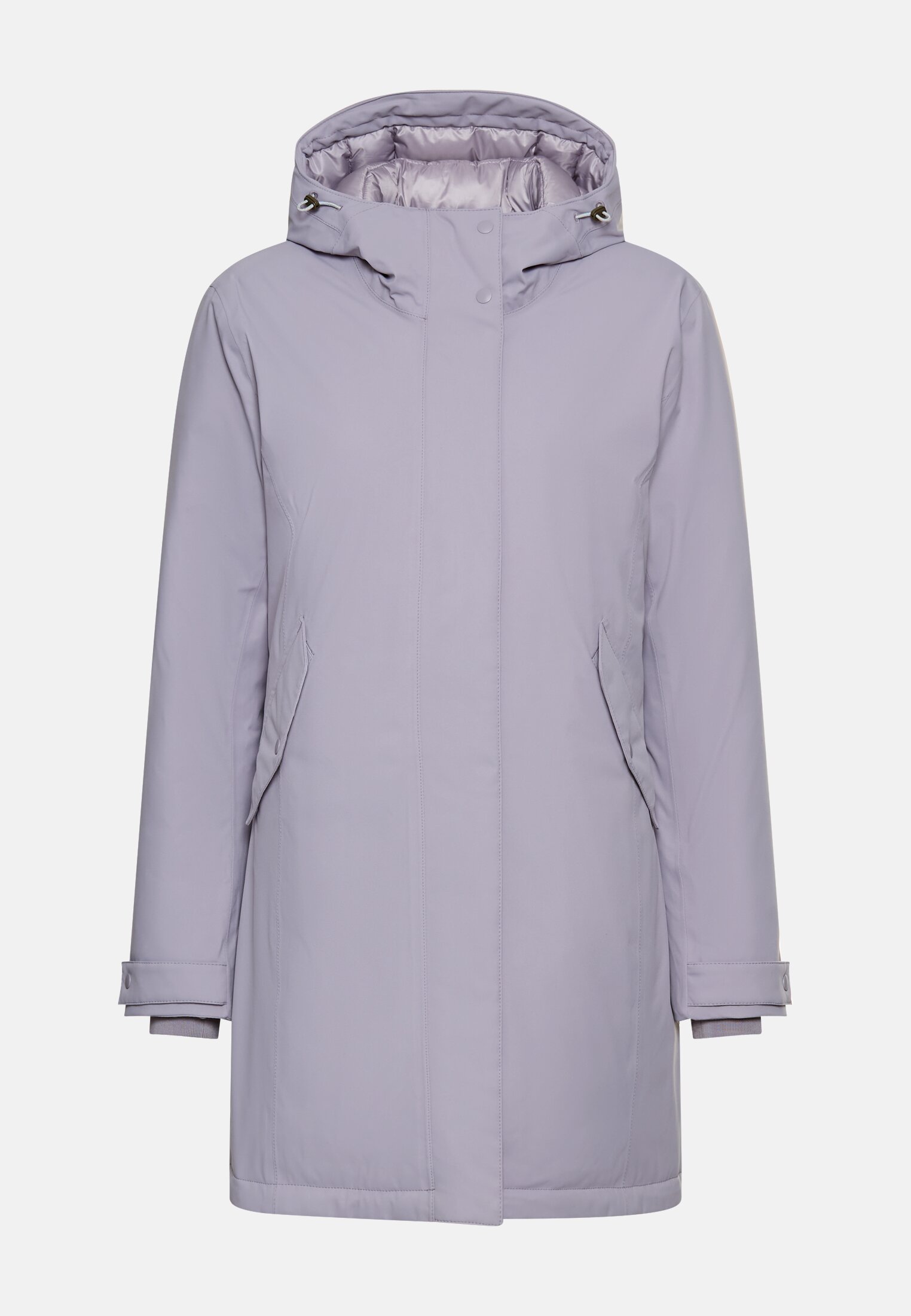 Damen Funktionsparka mit reflektierenden Details Lila frontal vorn