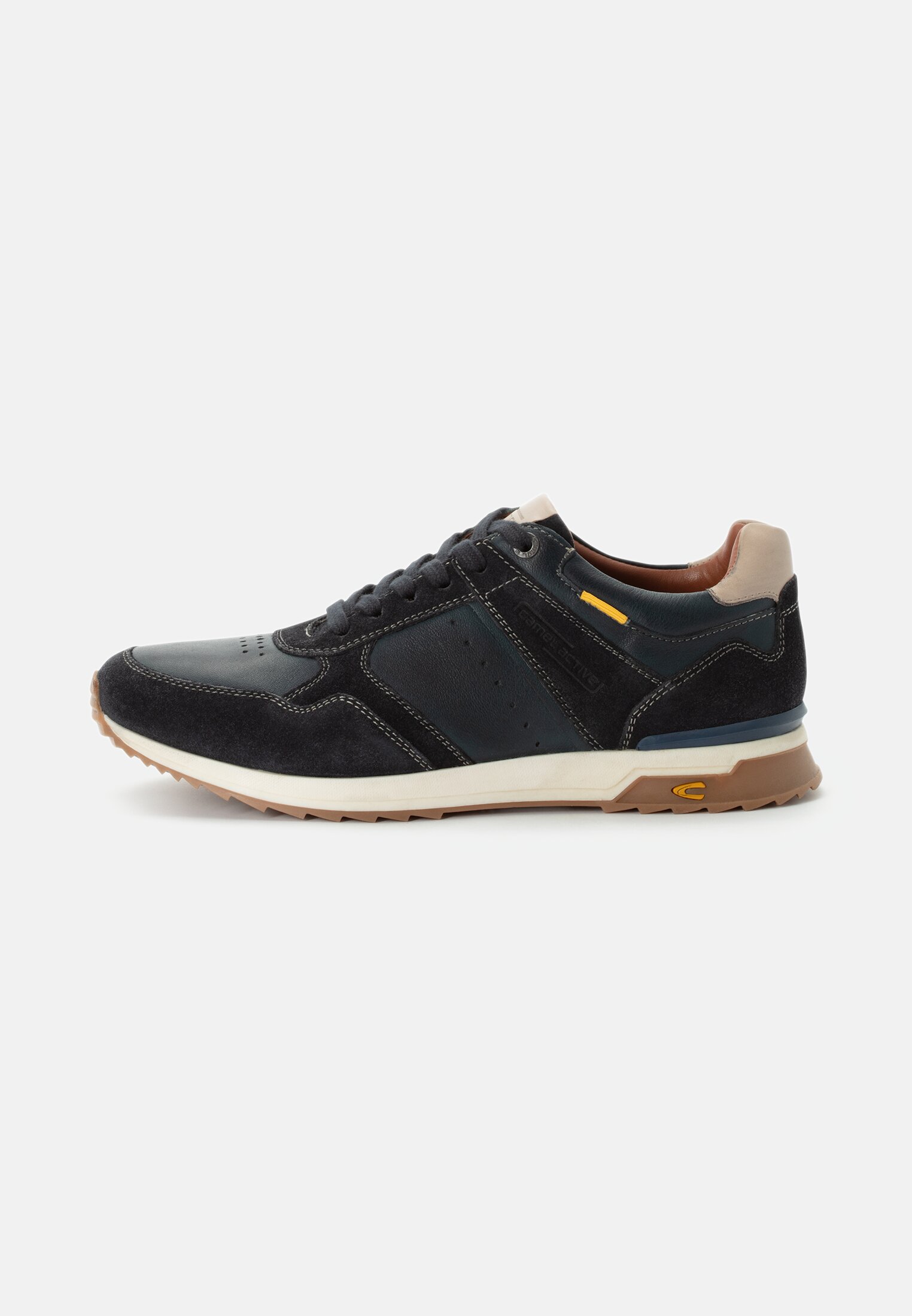 Men Oxford lace-up shoes made from leather navy/white frontal front