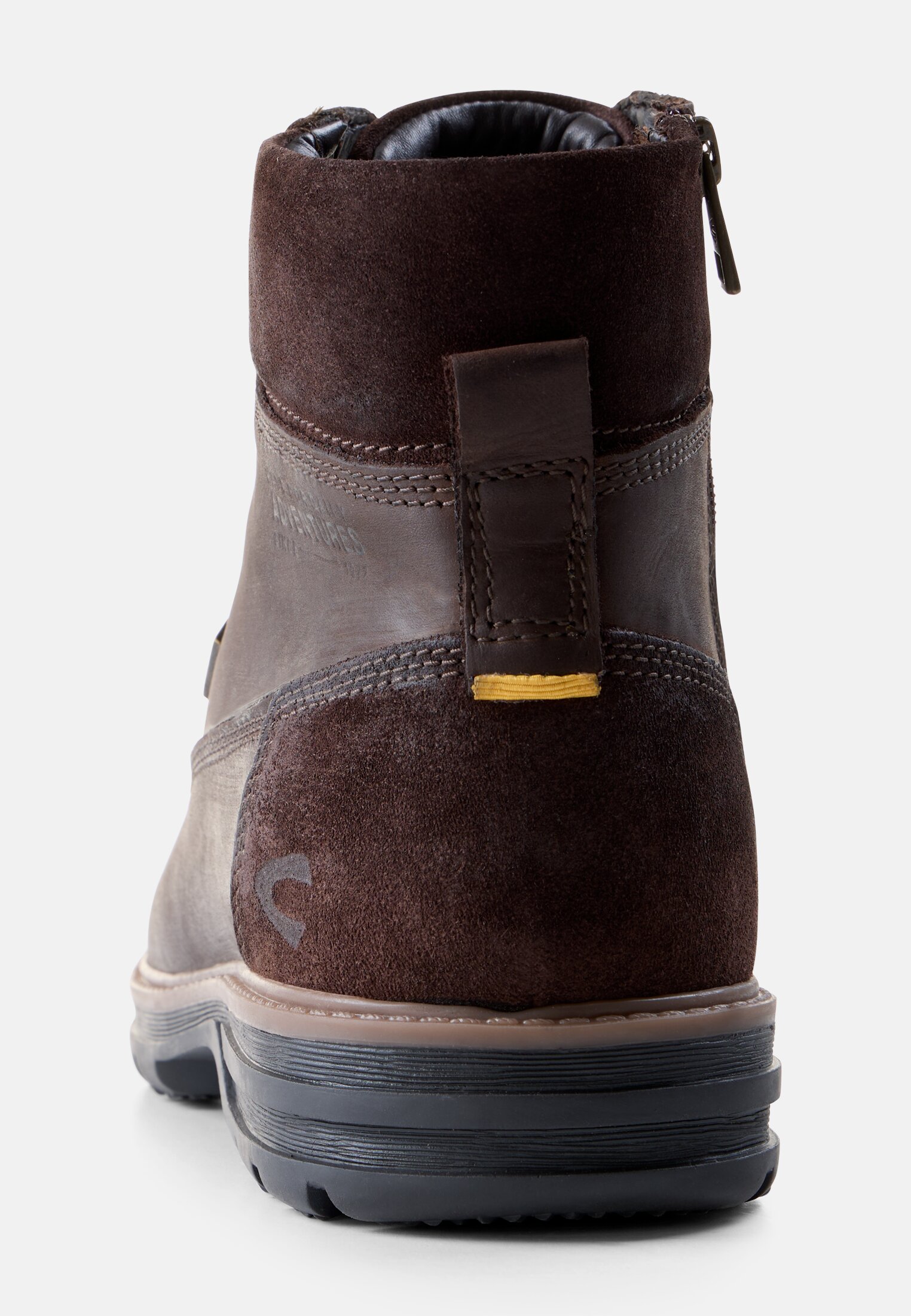 Heren Veterschoen van echt leer Donkerbruin front dichtbij