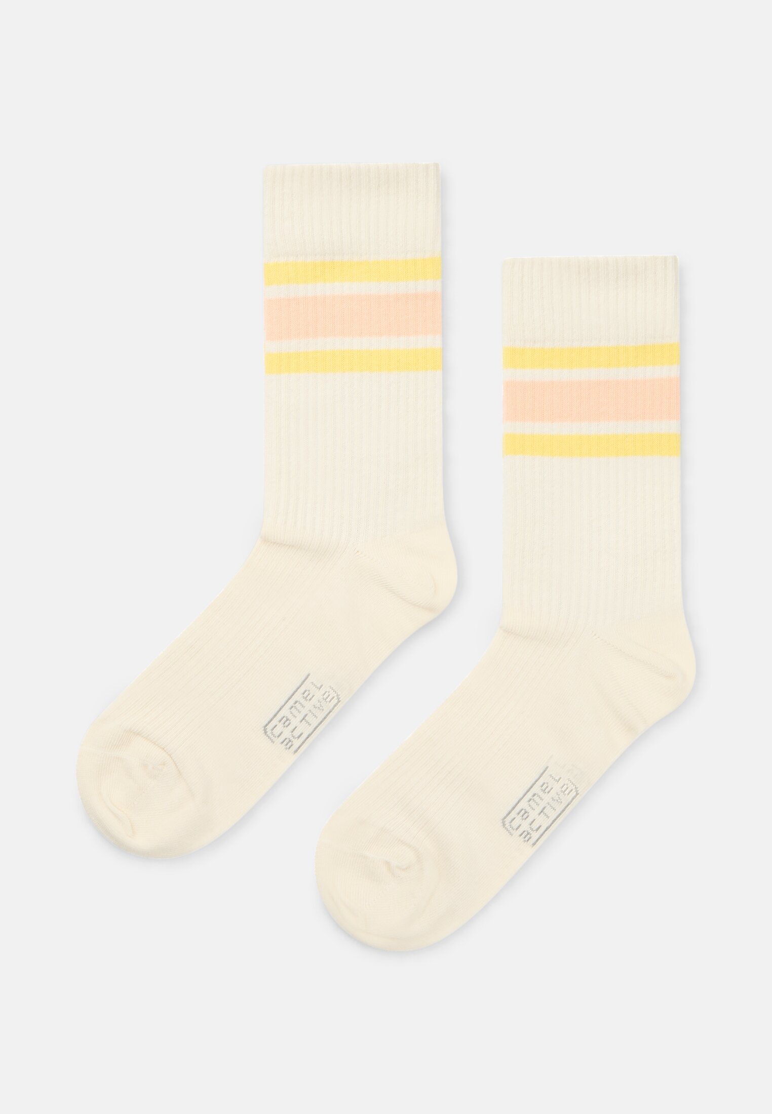 Damen Socken im 2er-Pack aus Baumwollmix Beige vorne nah