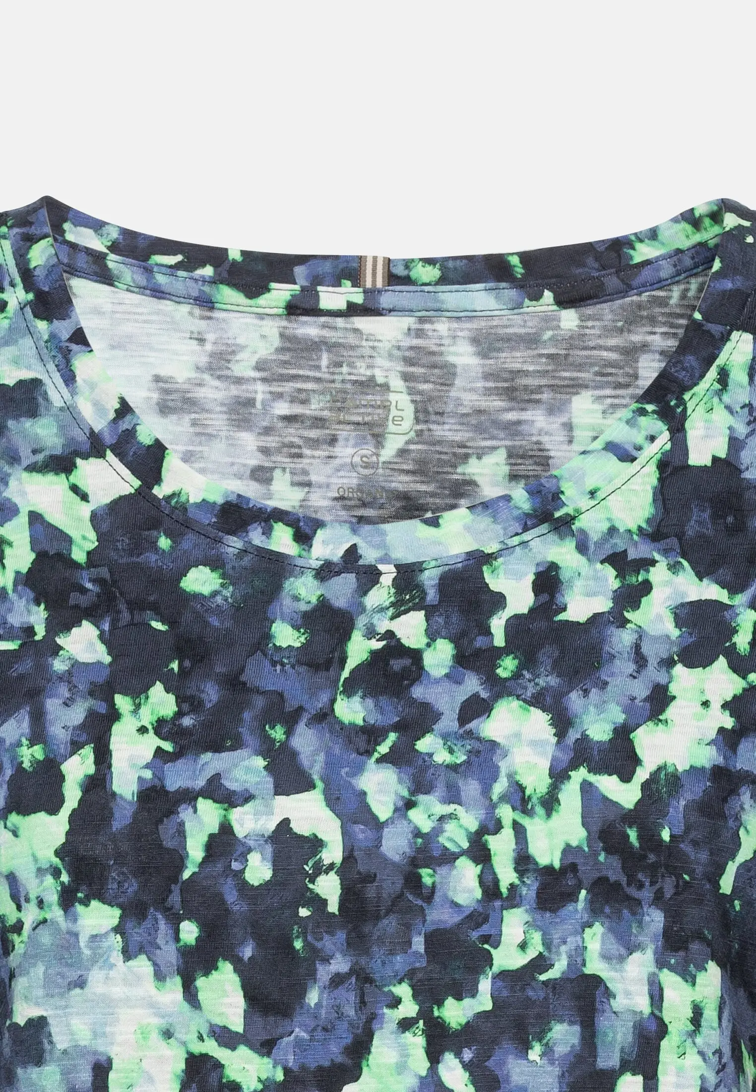 Allover-Print Shirt für Damen in Blau-Grün | XS
