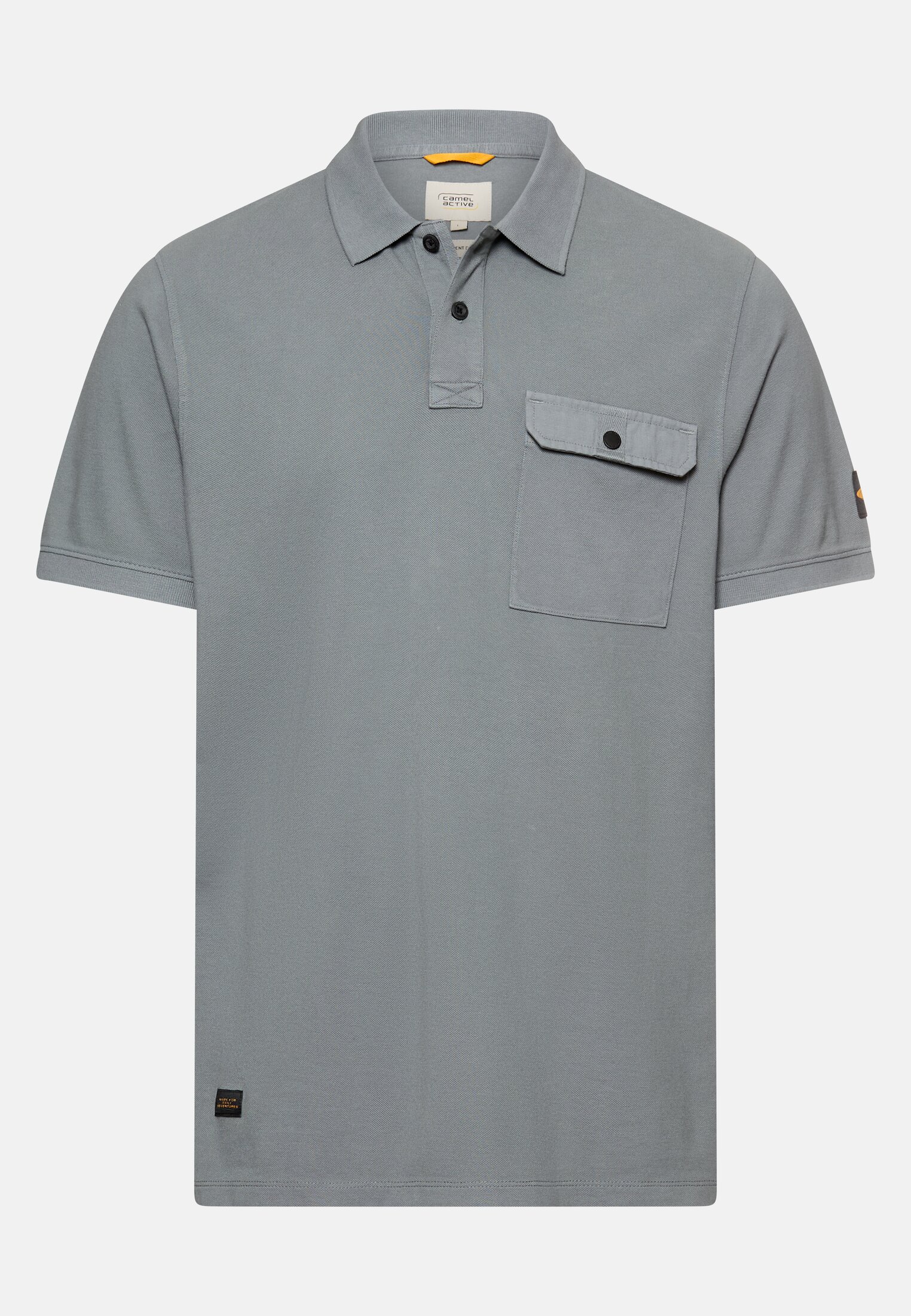 Men Polo shirt made of pure cotton Storm Blue frontal front