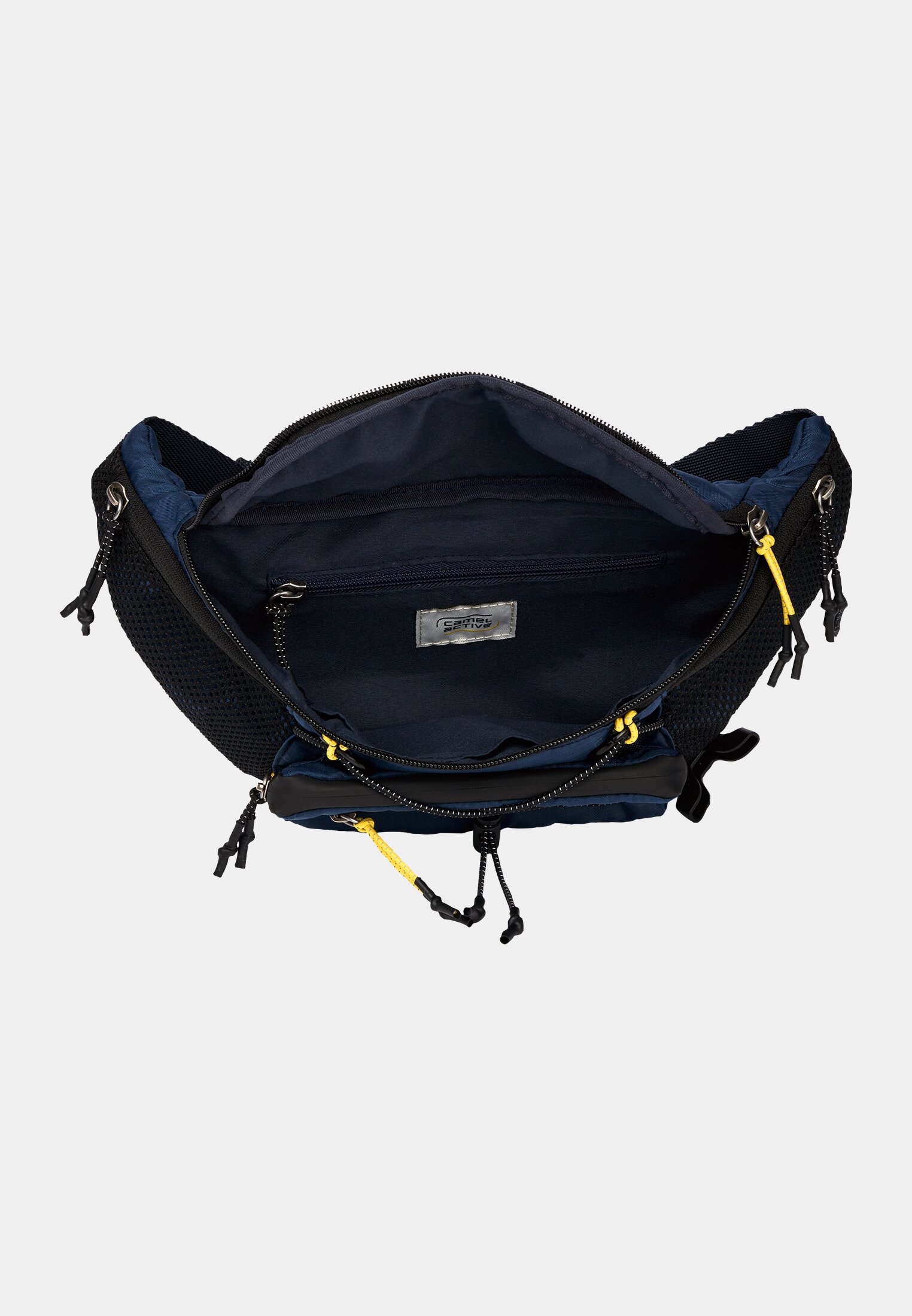 Men Shores belt bag with reflective details Blue front close