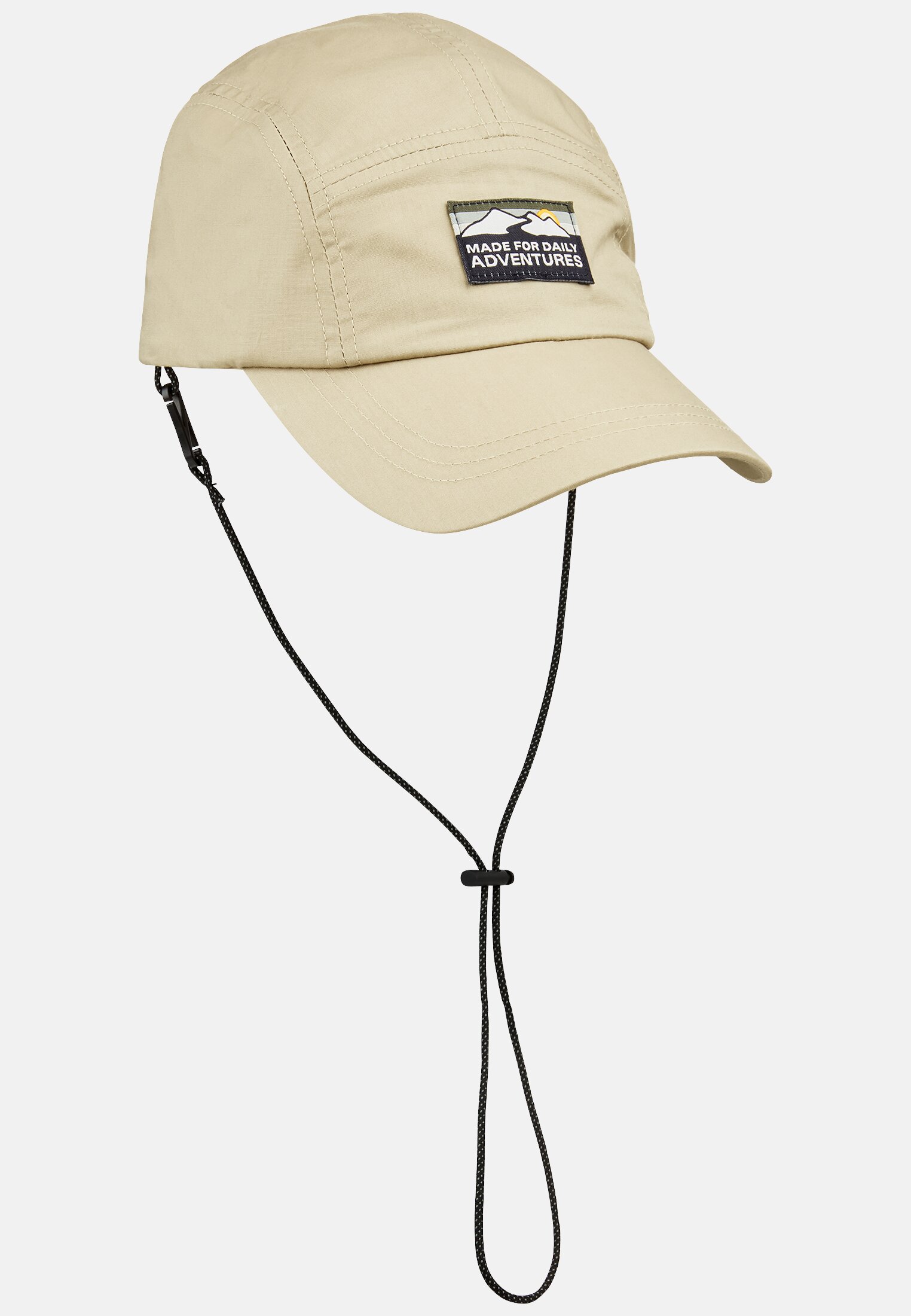 Men 5-Panel-Cap made of pure cotton Beige frontal front