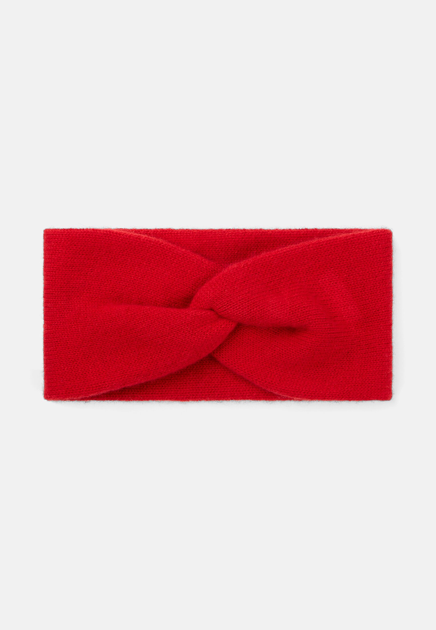 Damen Stirnband aus reinem Kaschmir Rot frontal vorn
