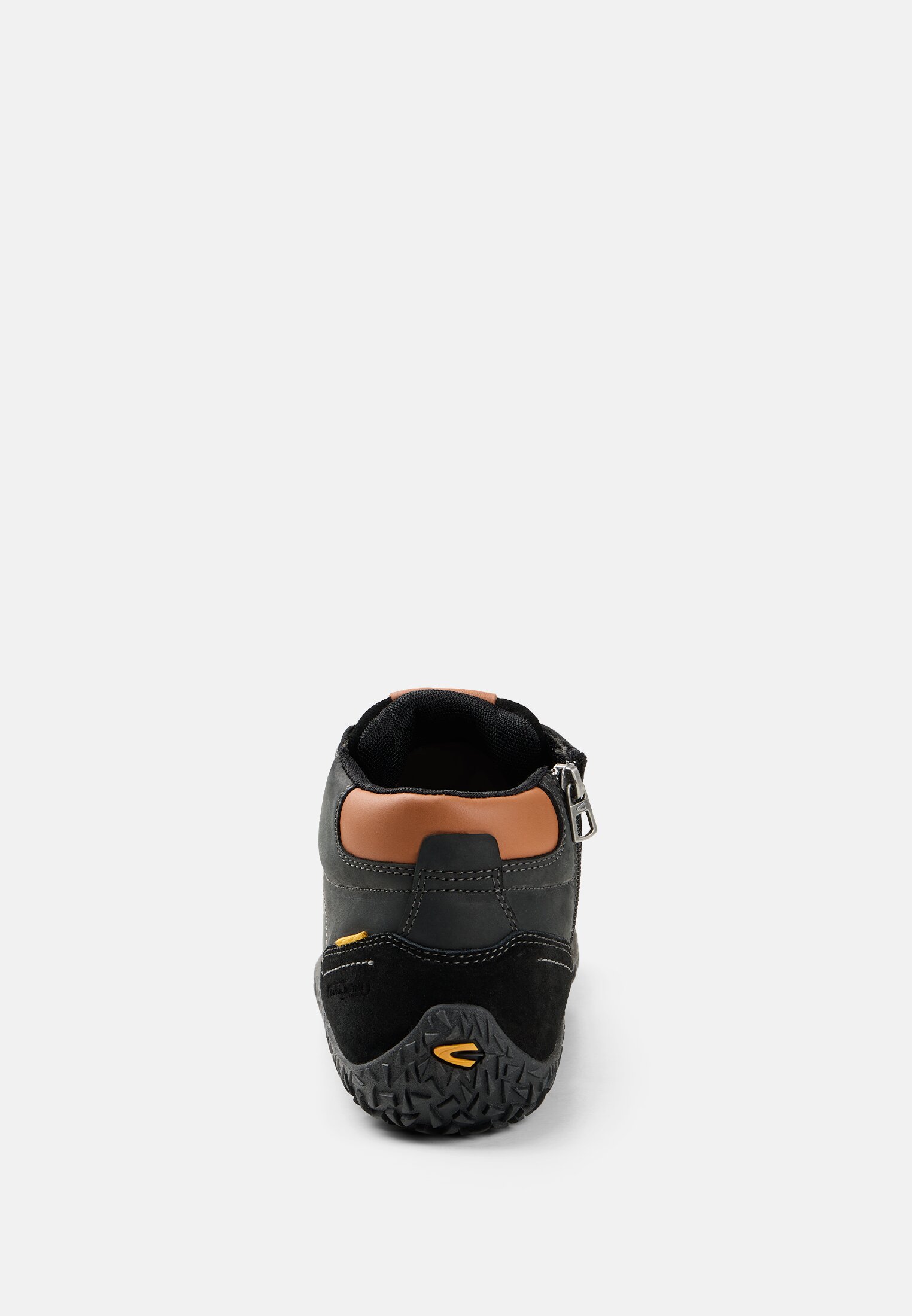 Herren Ledersneaker mit warmen Futter Schwarz vorne nah