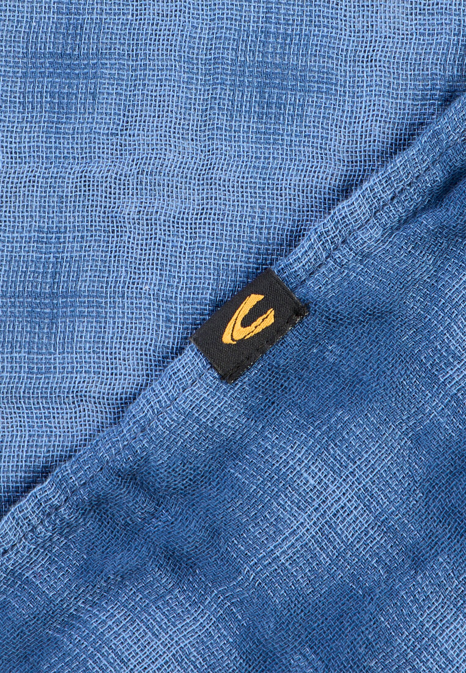 Heren Sjaal van puur katoen Indigoblauw achter dichtbij