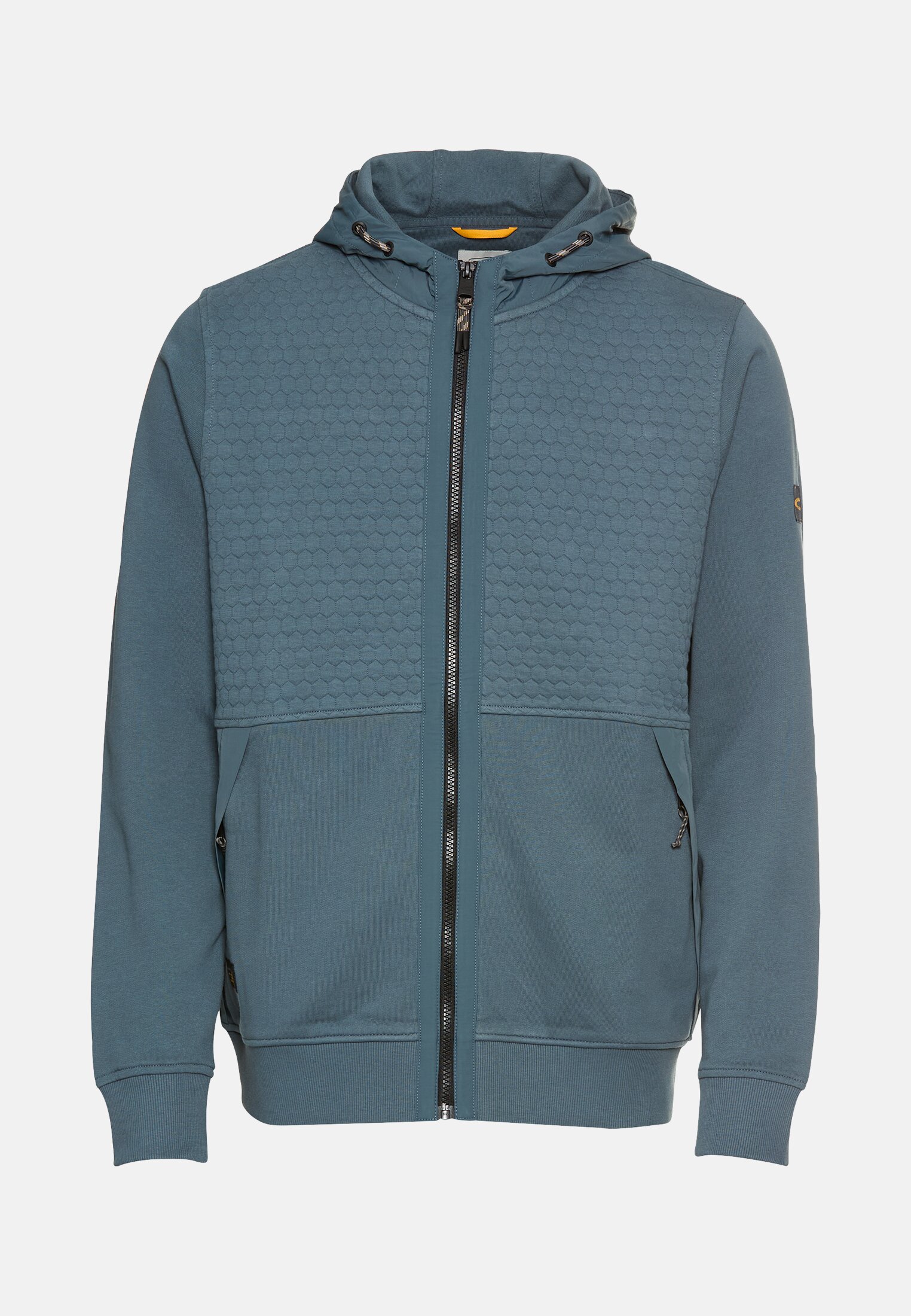 Heren Sweatjack met capuchon Inktblauw frontaal voor