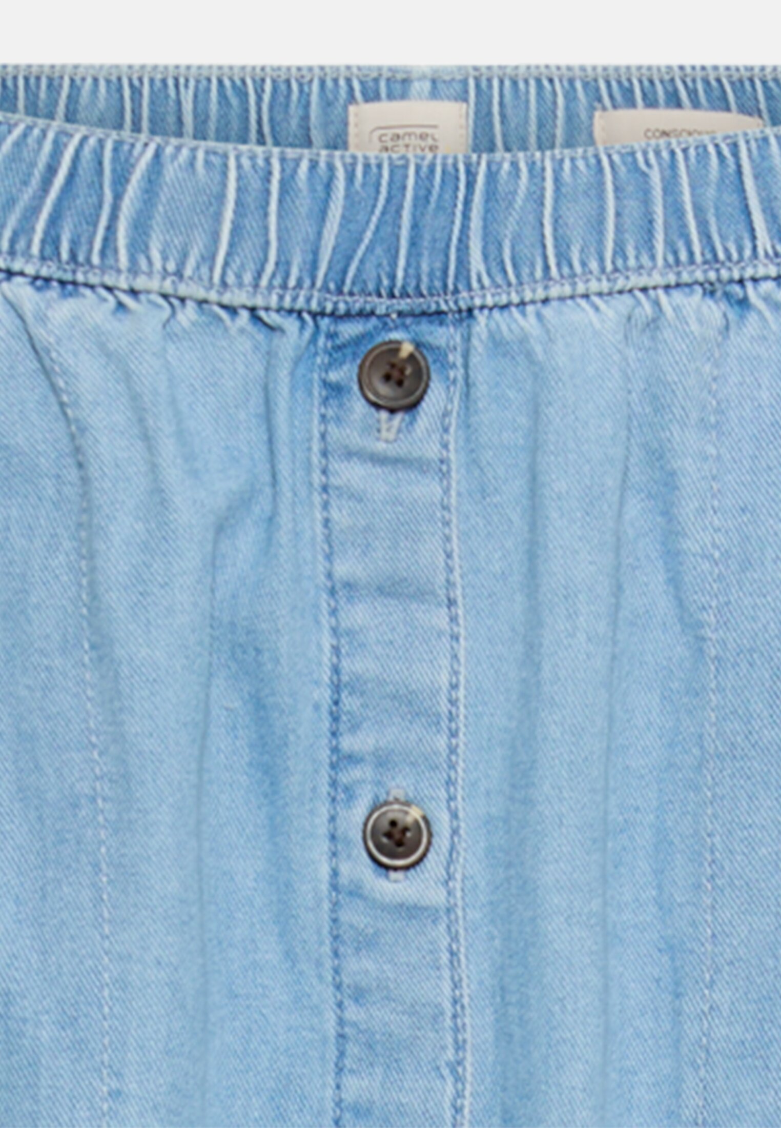 Damen Jeansrock mit Knopfleiste Hellblau vorne nah
