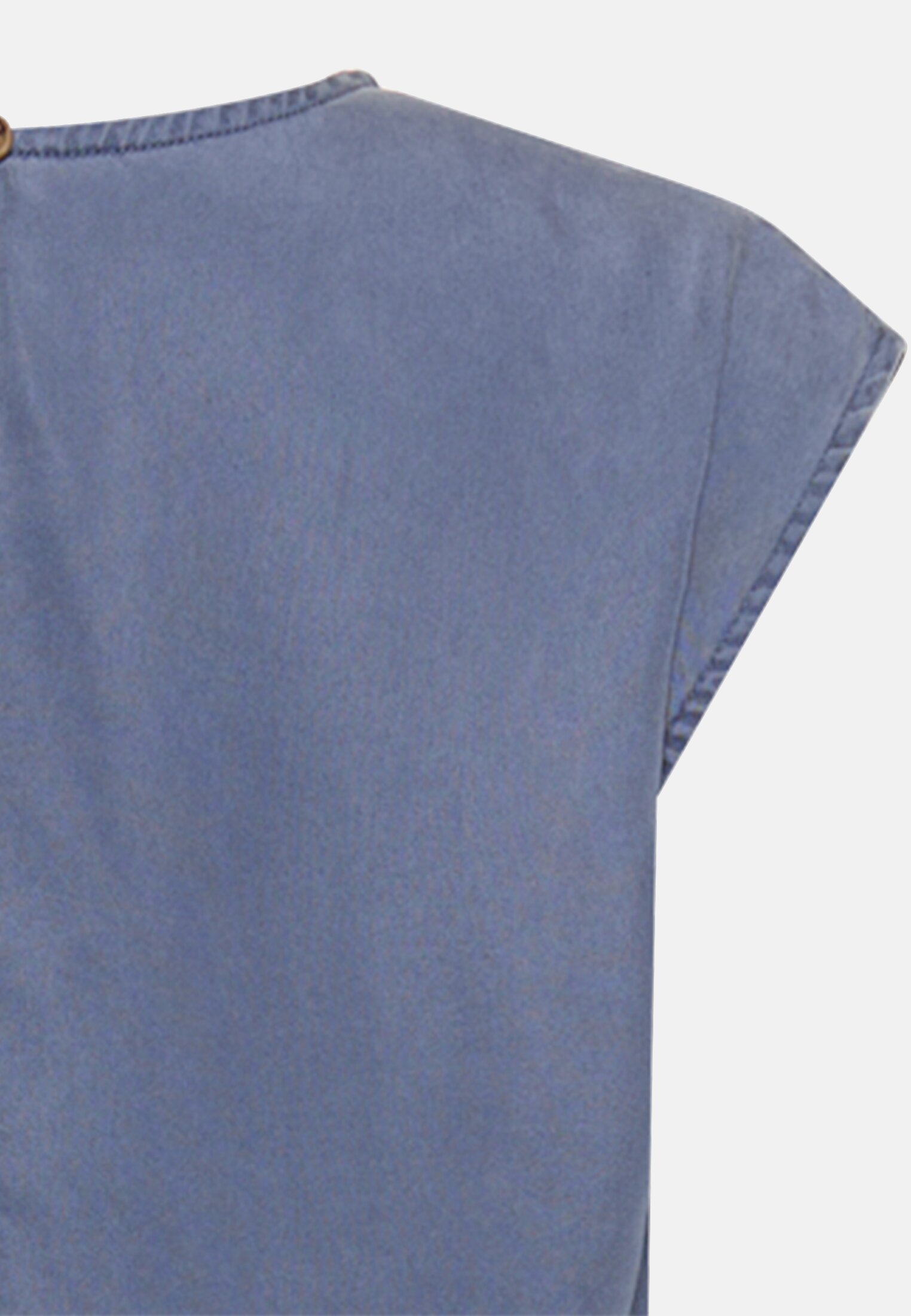 Women Summer dress with a breast pocket Ocean Blue close back