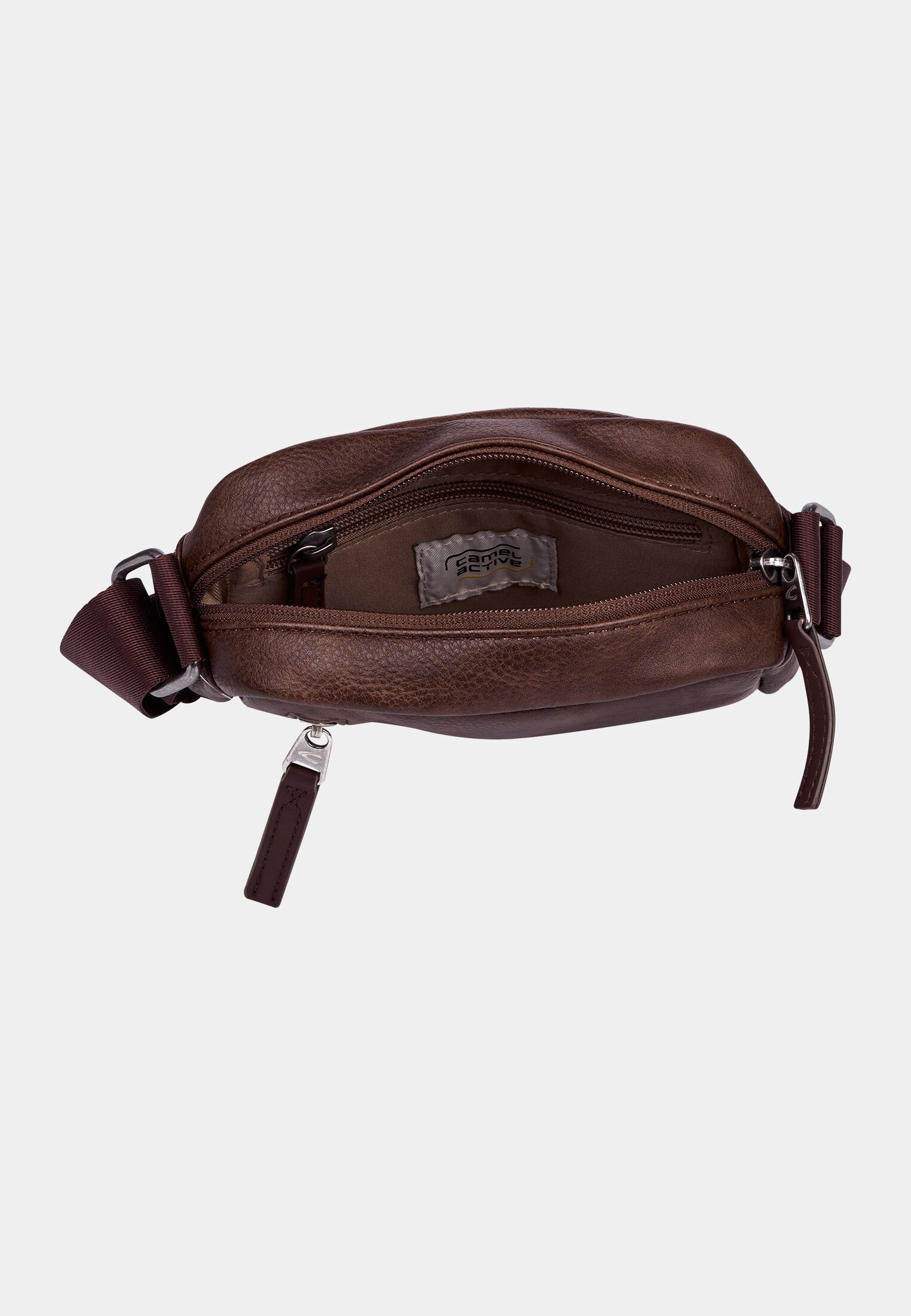 Men TRACES shoulder bag with adjustable shoulder strap Brown front close