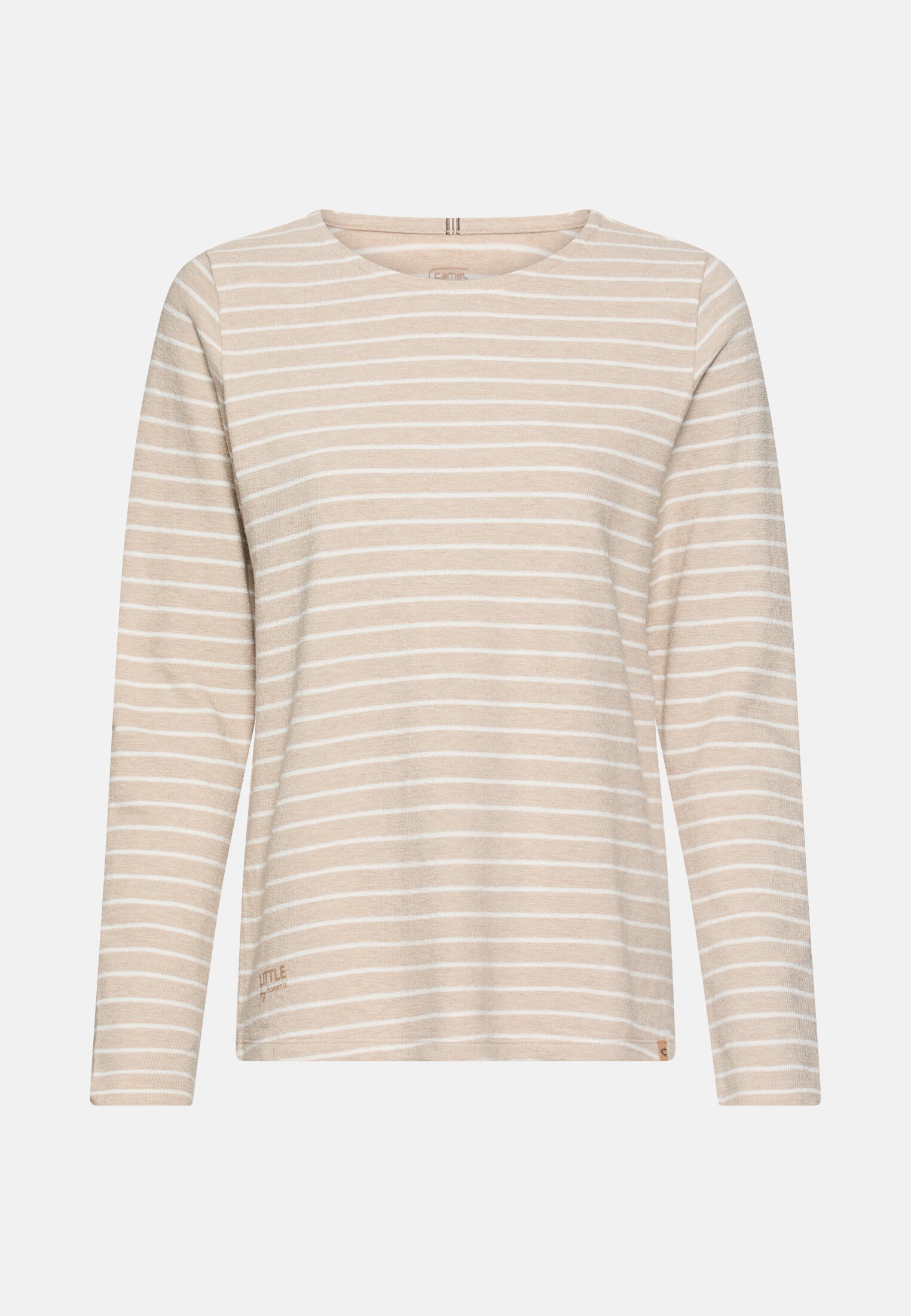 Damen Jerseyshirt aus 100% Baumwolle Beige frontal vorn