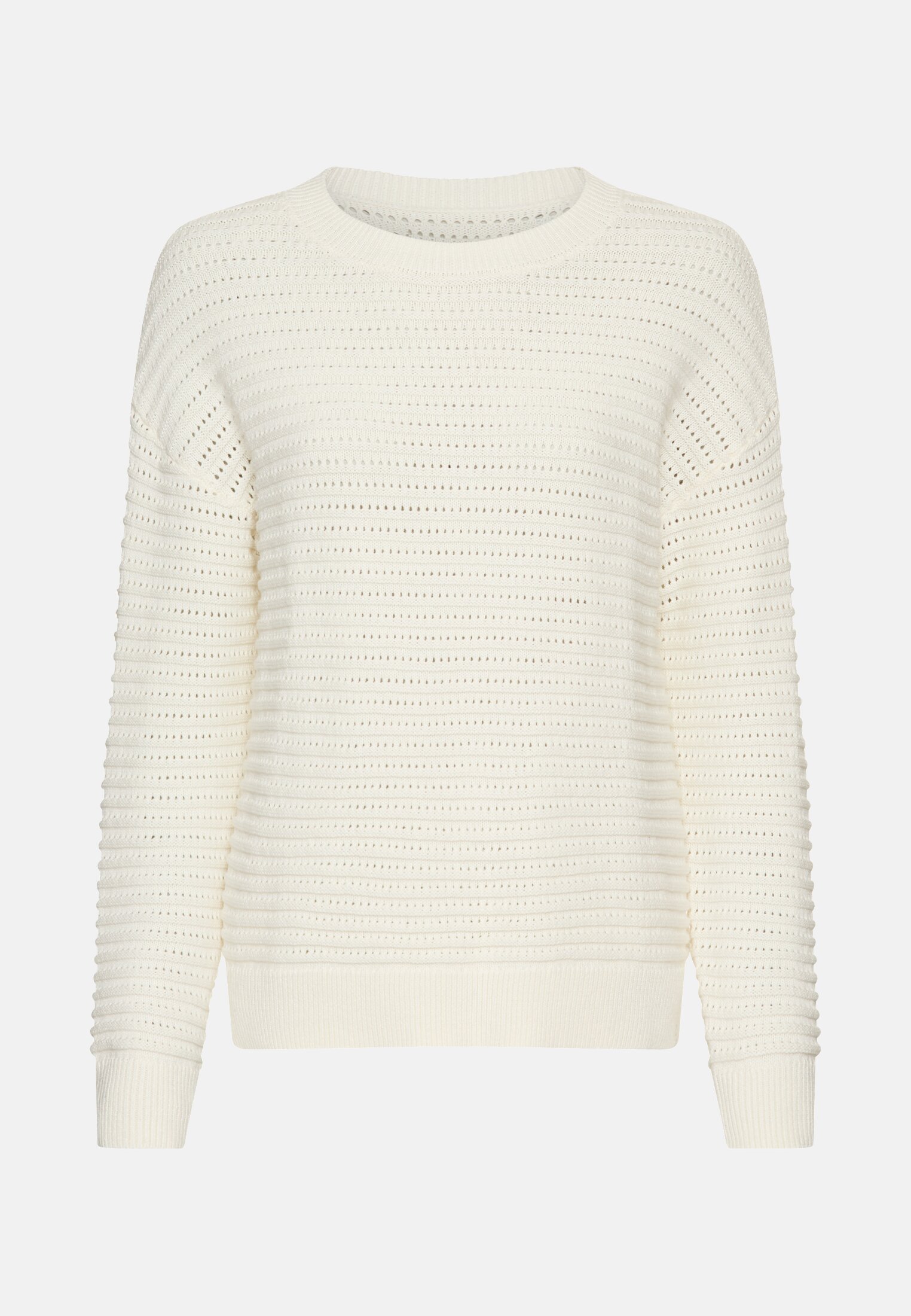 Women Sweater made of a cotton mix Milk white frontal front