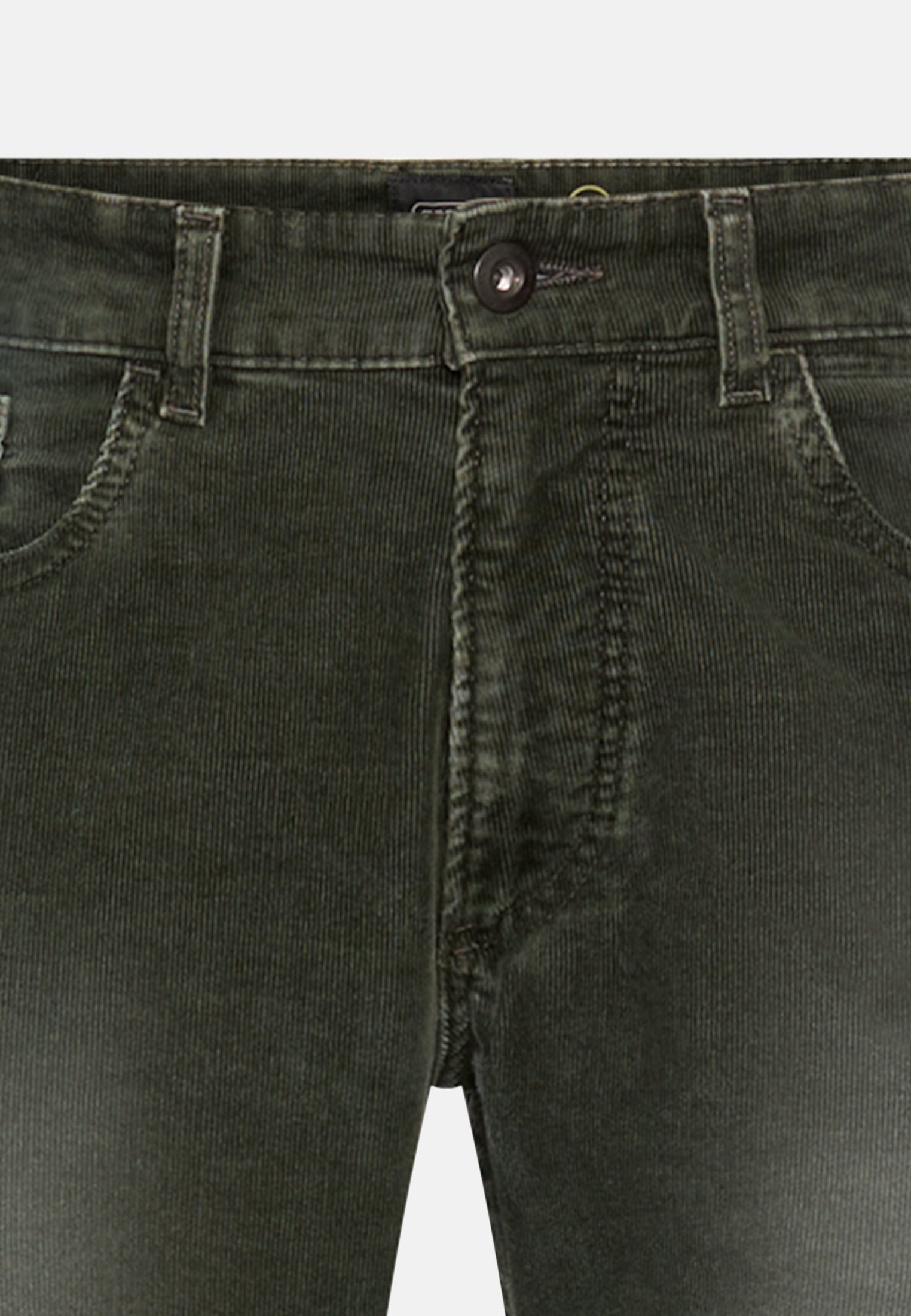 Men Slim Fit 5-pocket trousers Forest green front close