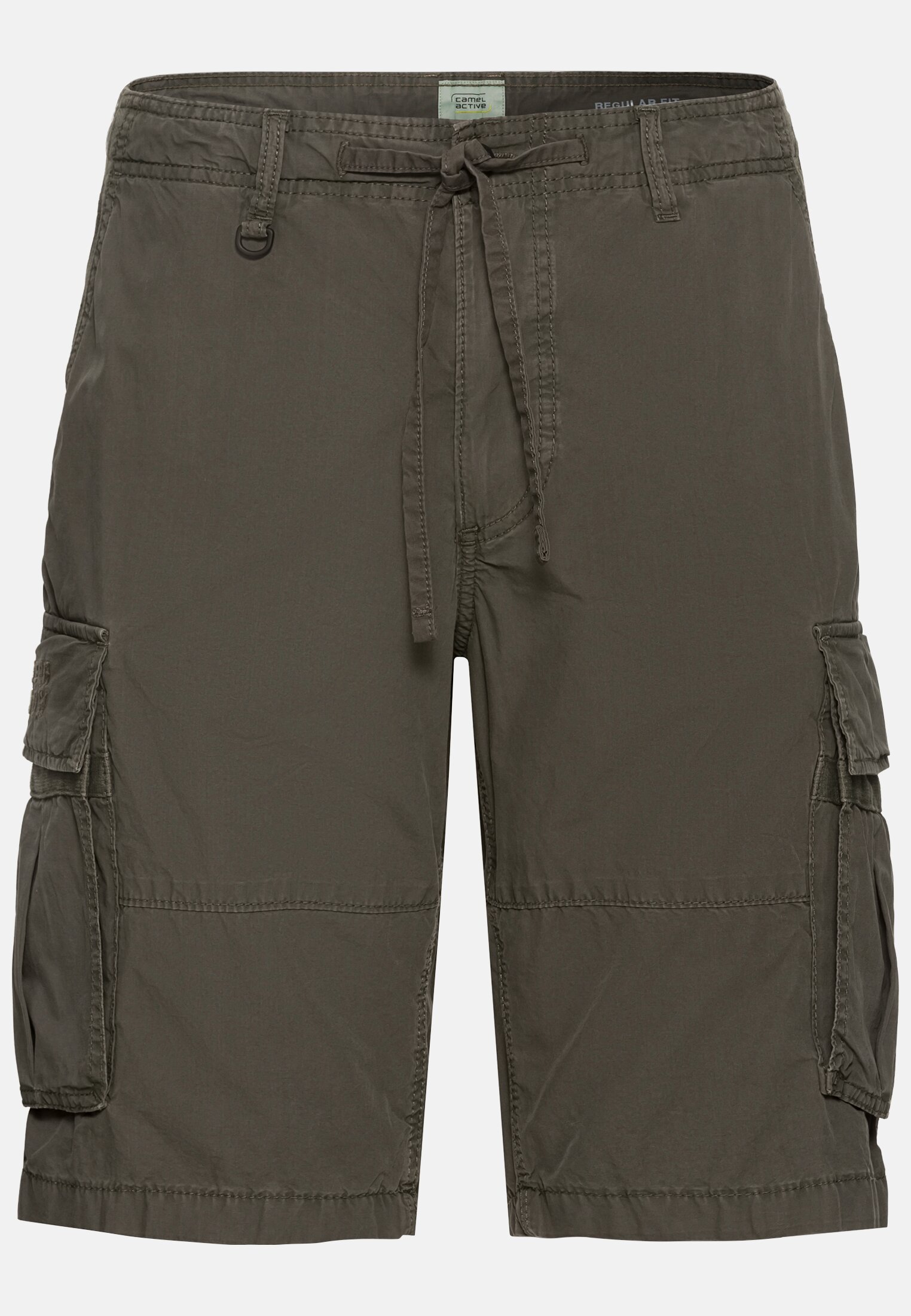MI_496075-1F12-93_0G-00 Men Cargo Shorts Regular Fit Oliv Brown frontal front