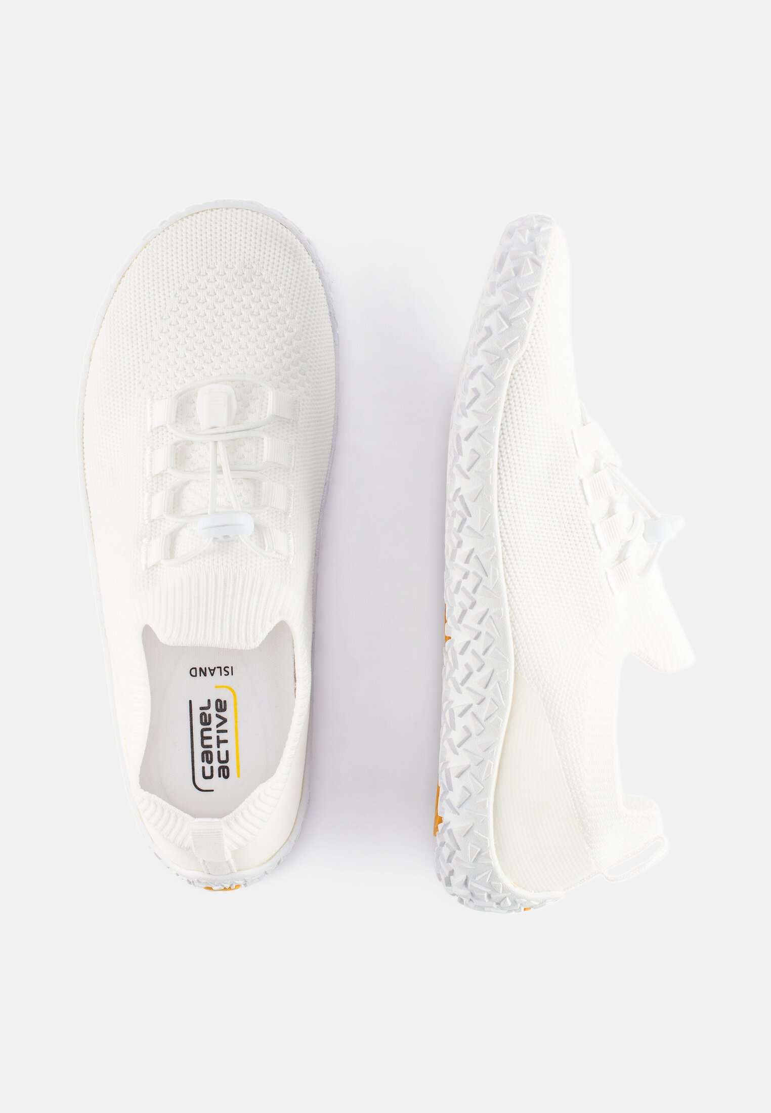 MI_54ILN02-0706-500_1G-00 Damen Sneaker aus einem Textilmix Weiß frontal oben