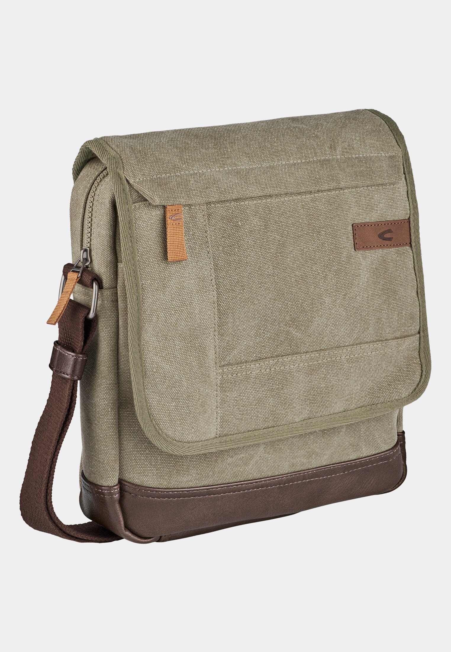 Men AIR Cross Bag made from canvas Khaki frontal front