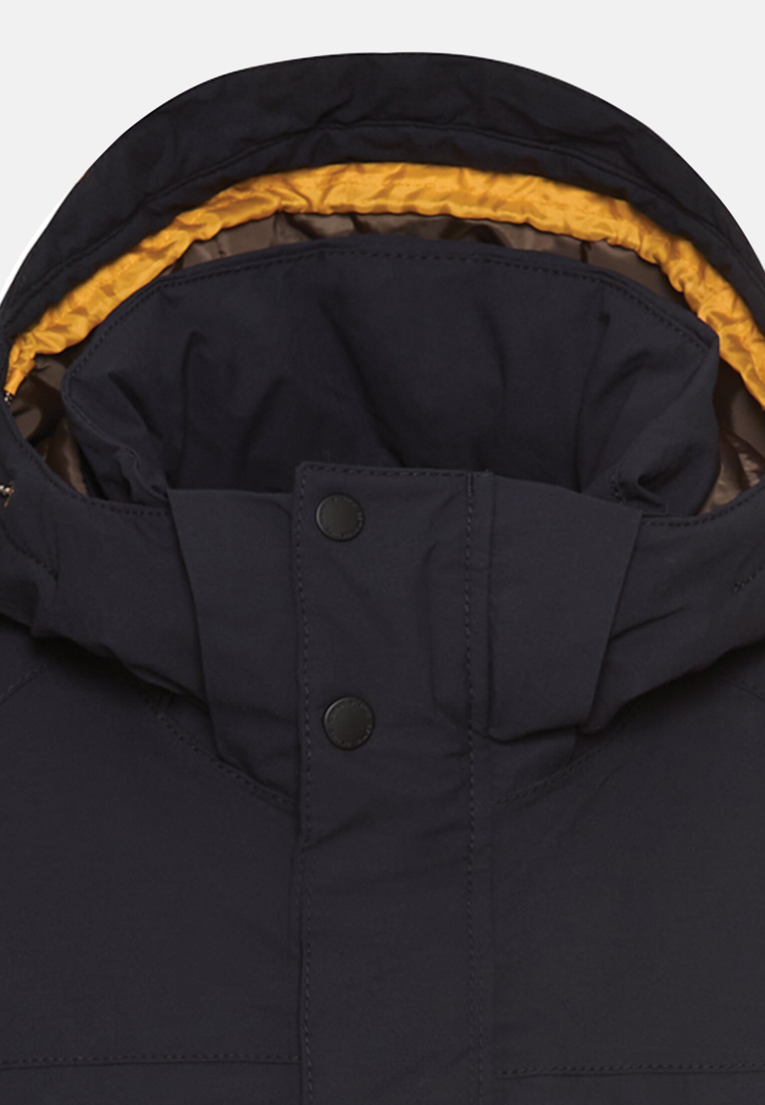 Herren teXXXactive® Jacke mit abnehmbarer Kapuze Navyblau vorne nah