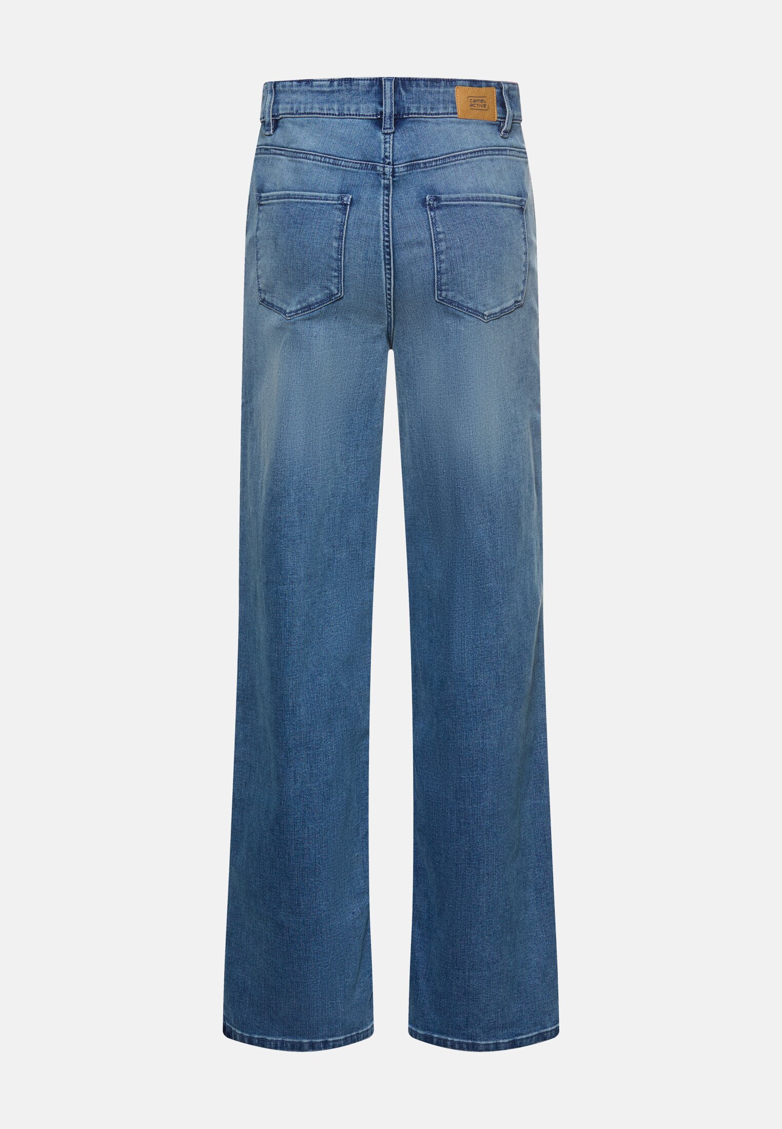 mayu_3665 Z1975 STRAIGHT HIGH-WAIST CROSSOVER WAIST JEANS - Light blue